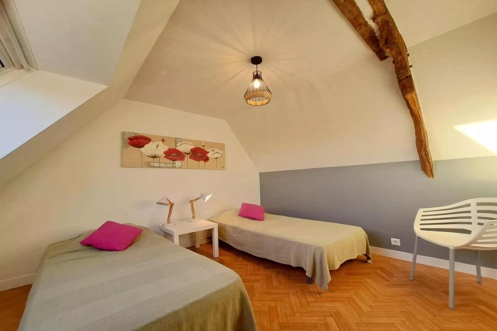 Granitsteinhaus in Guimaëc-Slaapkamer