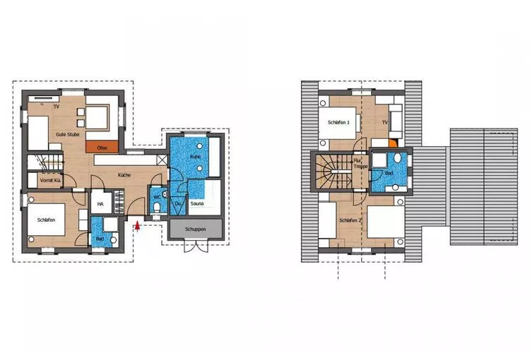 Exklusive Lodge 7  Personen-Plattegrond