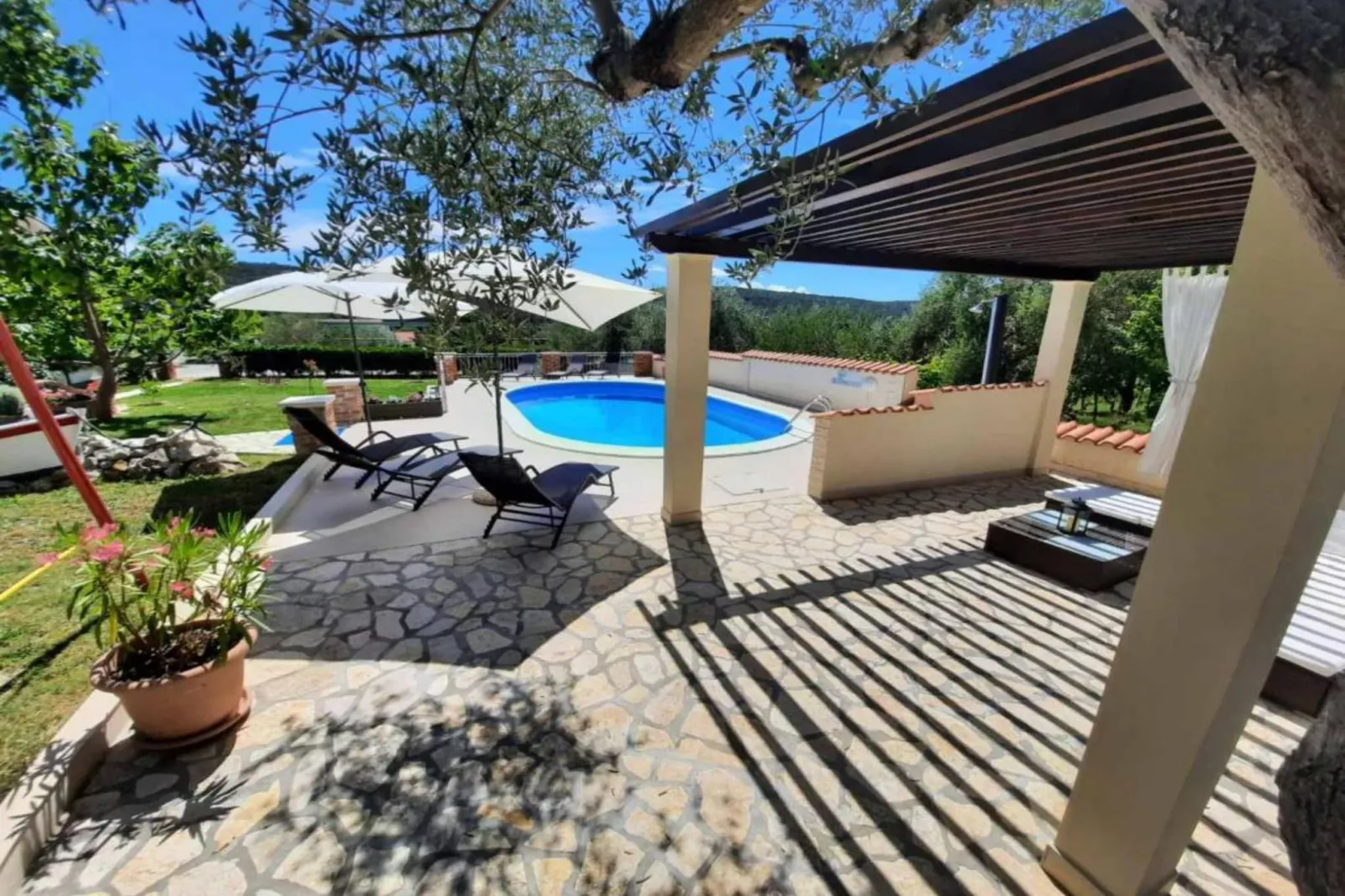 Apartments Matušan Kampor Rab - Two Bedroom Apartment With Terrace (A3)-Zwembad