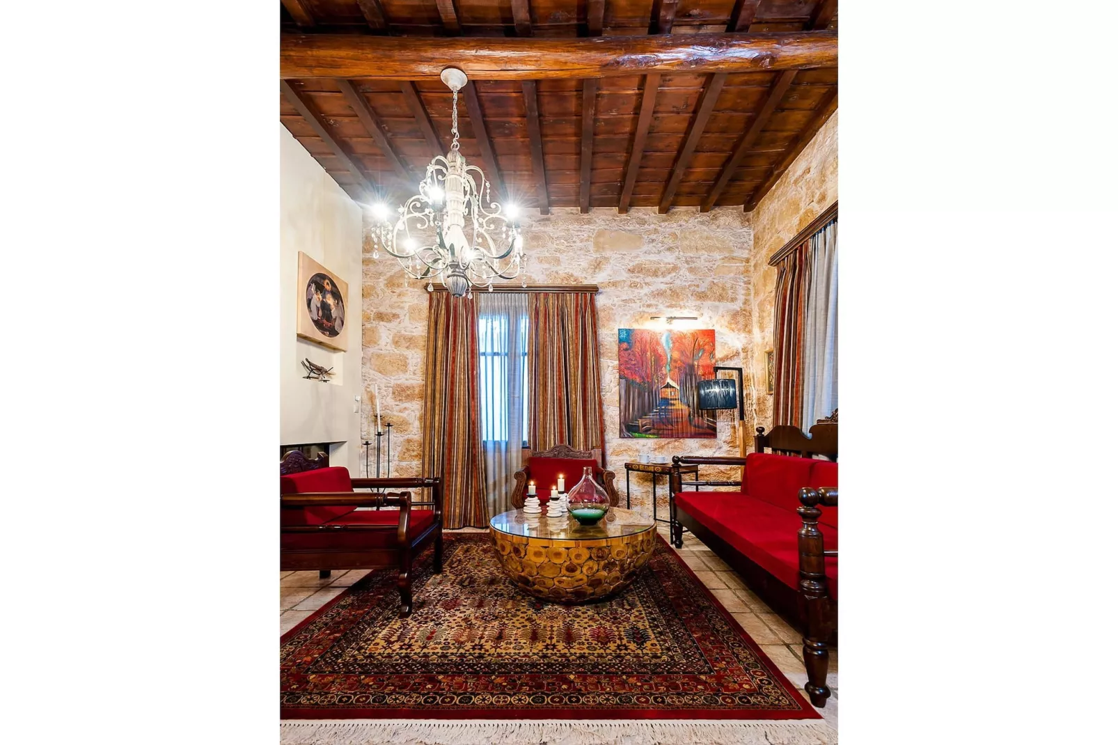 Villa Arhontariki 8prs-Woonkamer