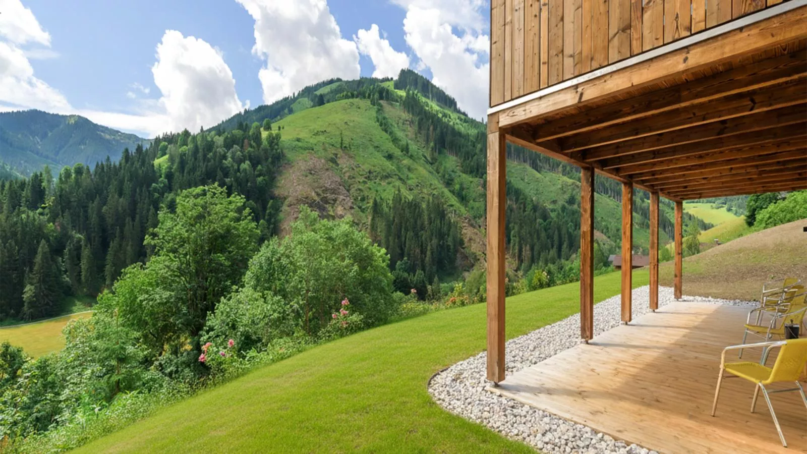 Künstler Chalet-Uitzicht zomer