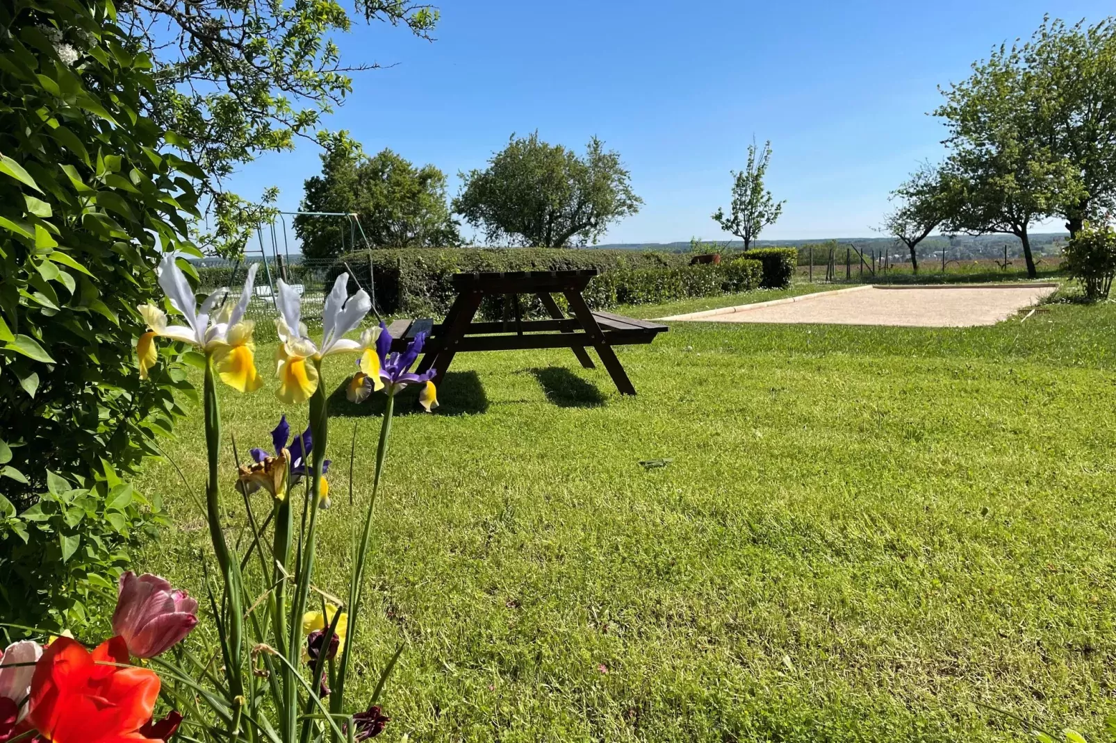 La Ferme les Drageonnières-Tuinen zomer