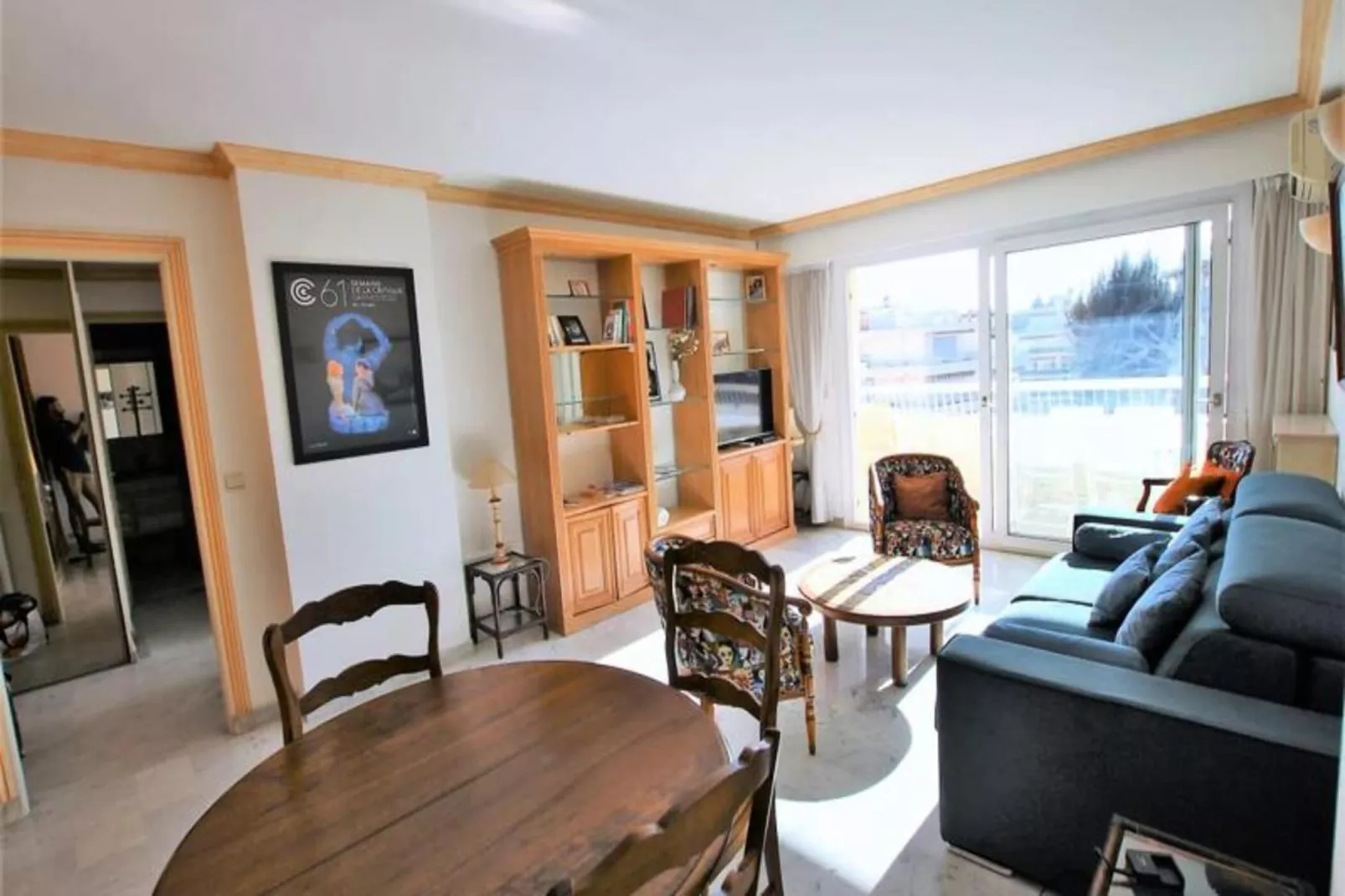 Résidence Appartement Climatis&eacute; 5 Voyageurs De 80 M2, Centre Ville Et Croisette-Woonkamer