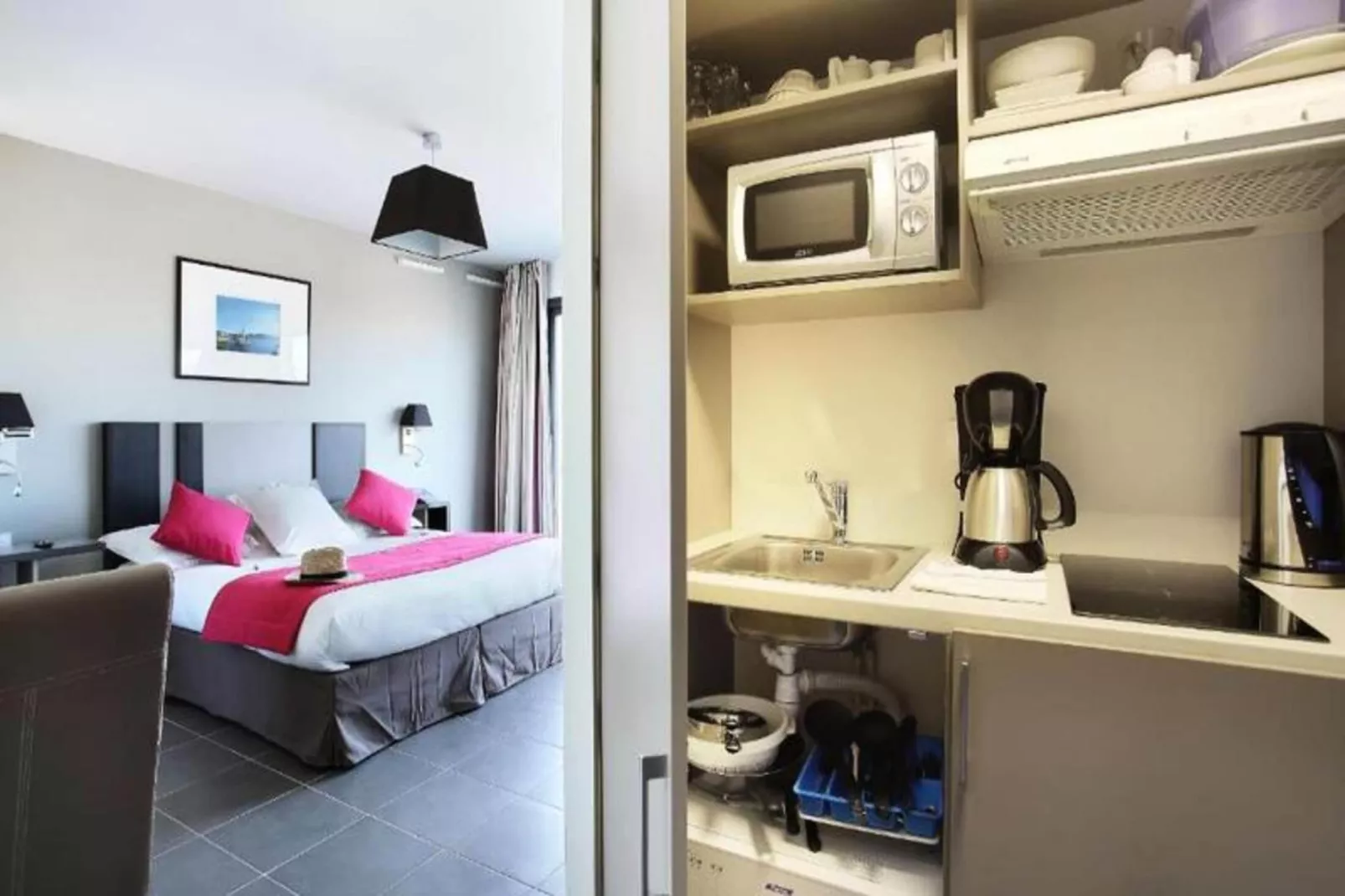 Appart'hôtel Odalys Prado Castellane-Slaapkamer