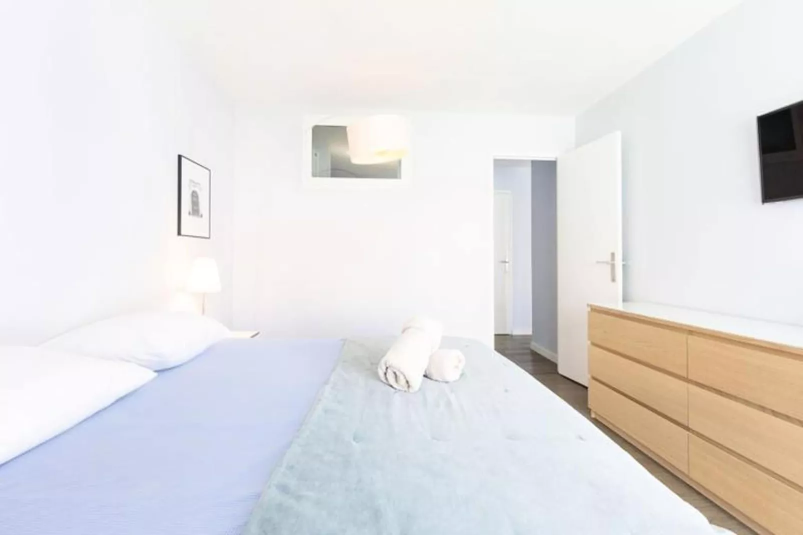 Résidence Moderne Appartement 2 Chambres/1 Salle De Bain, Terrasse Calme/aper&ccedil;u Mer-Slaapkamer