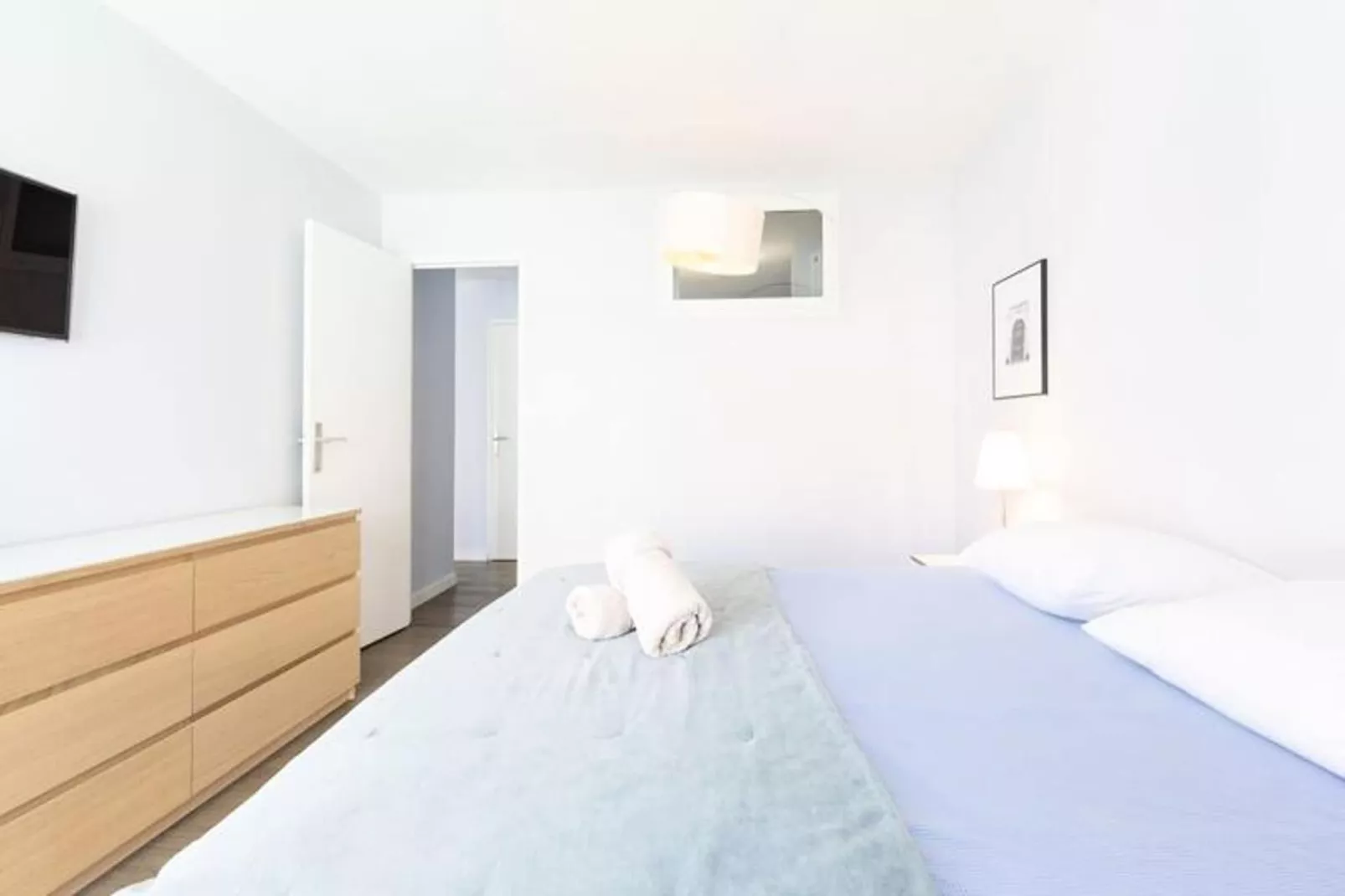 Résidence Moderne Appartement 2 Chambres/1 Salle De Bain, Terrasse Calme/aper&ccedil;u Mer-Slaapkamer