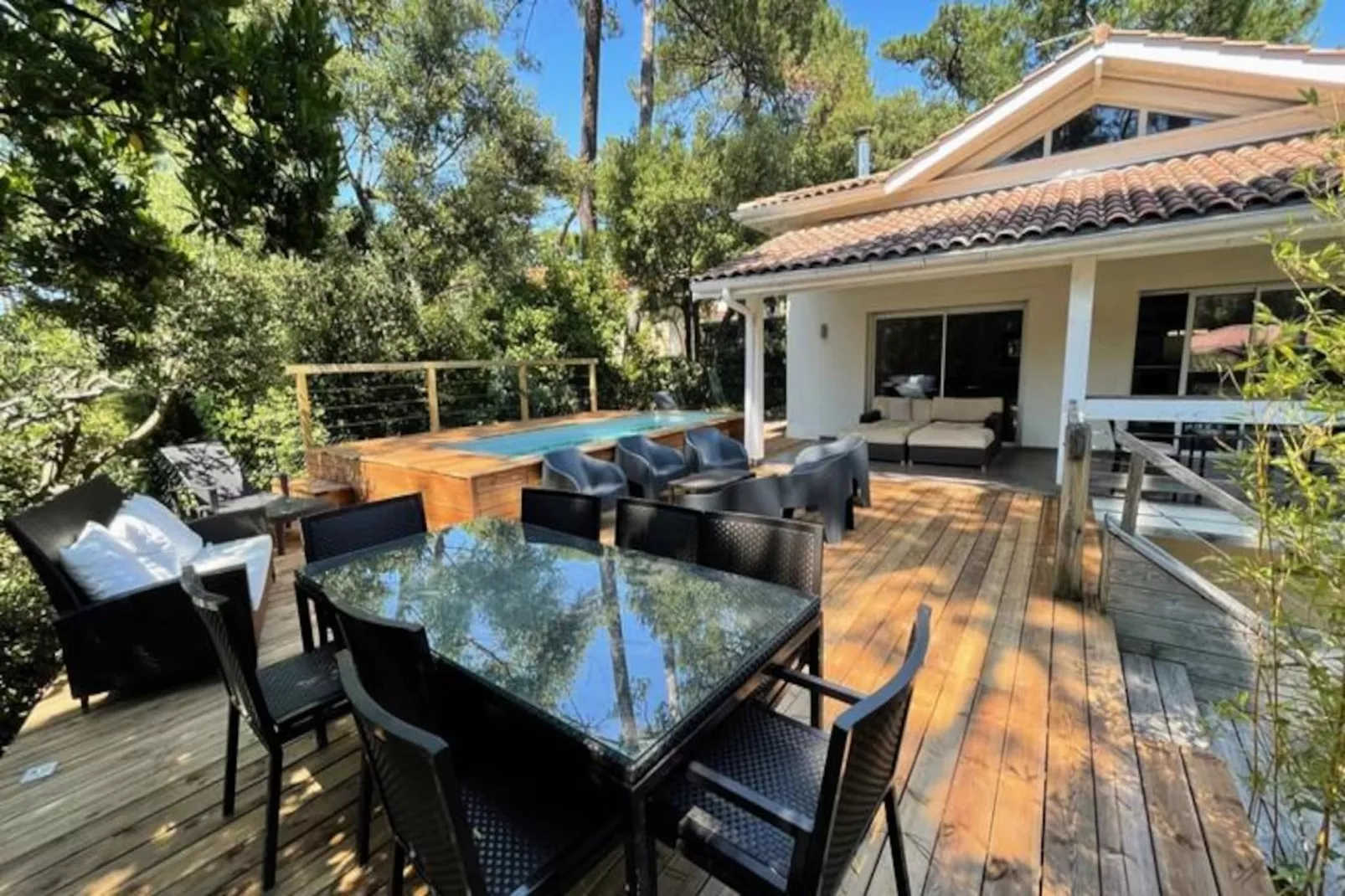 Magnifique Villa Climatis&eacute;e -10 Personnes Avec Piscine Et P&eacute;tanque - Pyla