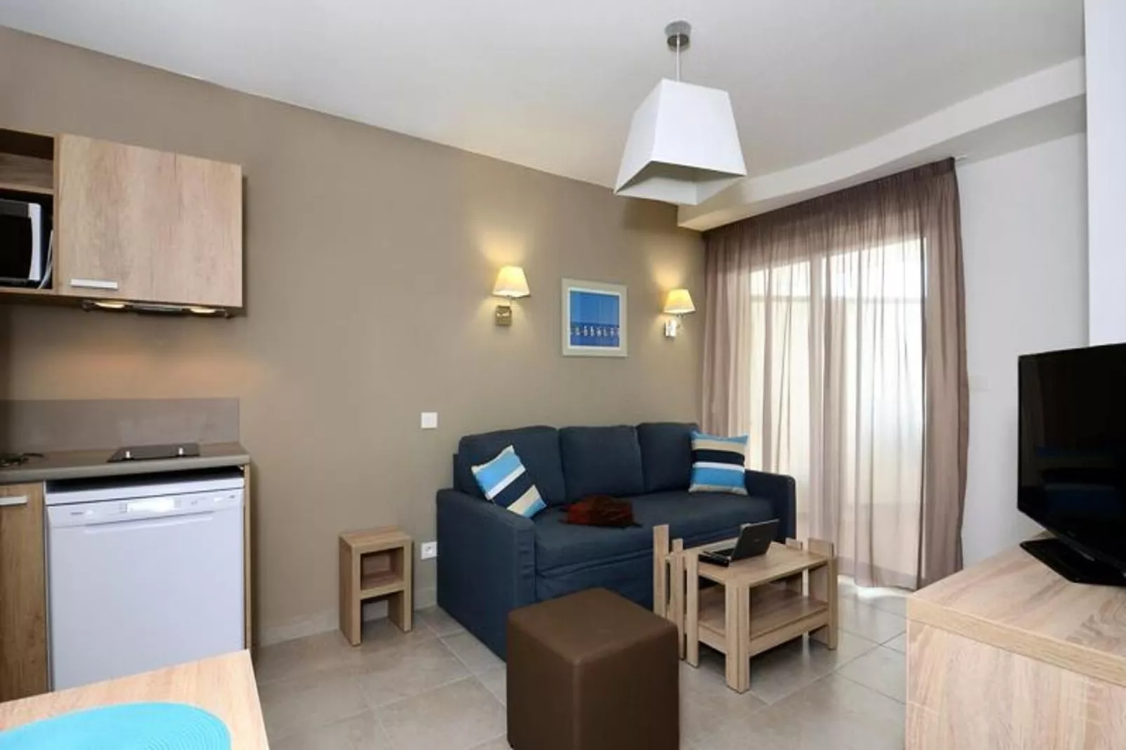 Résidence Odalys Le Lotus Blanc ***-Woonkamer