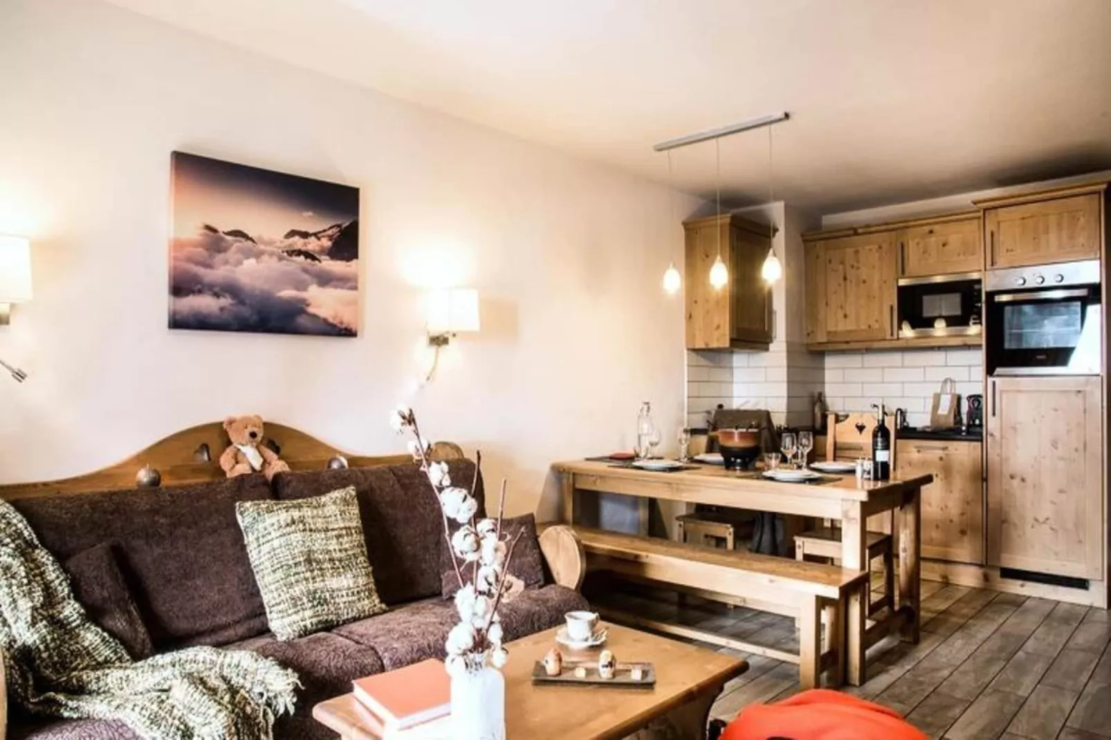 Résidence Les Grandes Alpes****-Woonkamer