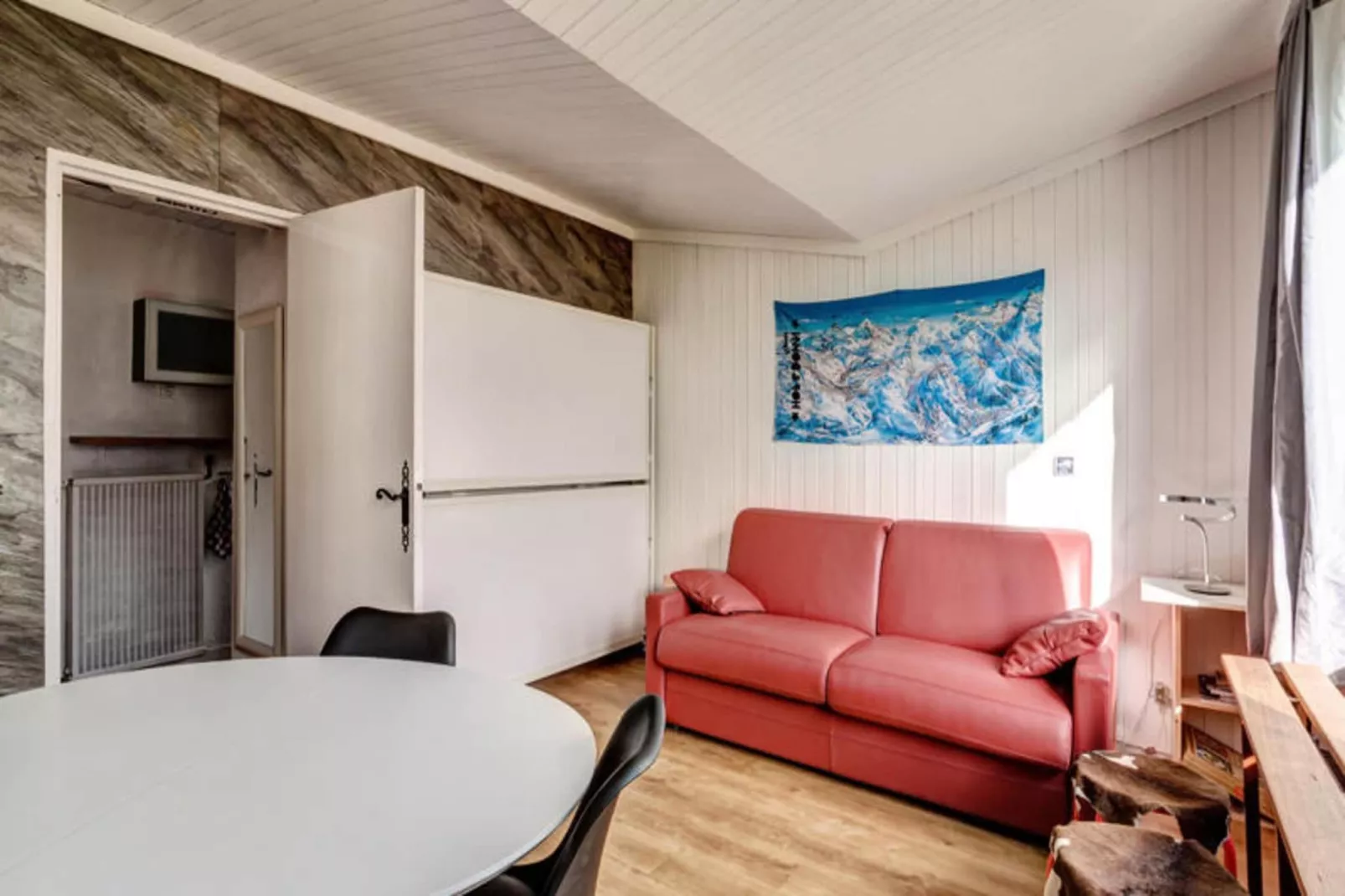 Appartement à Tignes avec accès direct aux pistes-Woonkamer