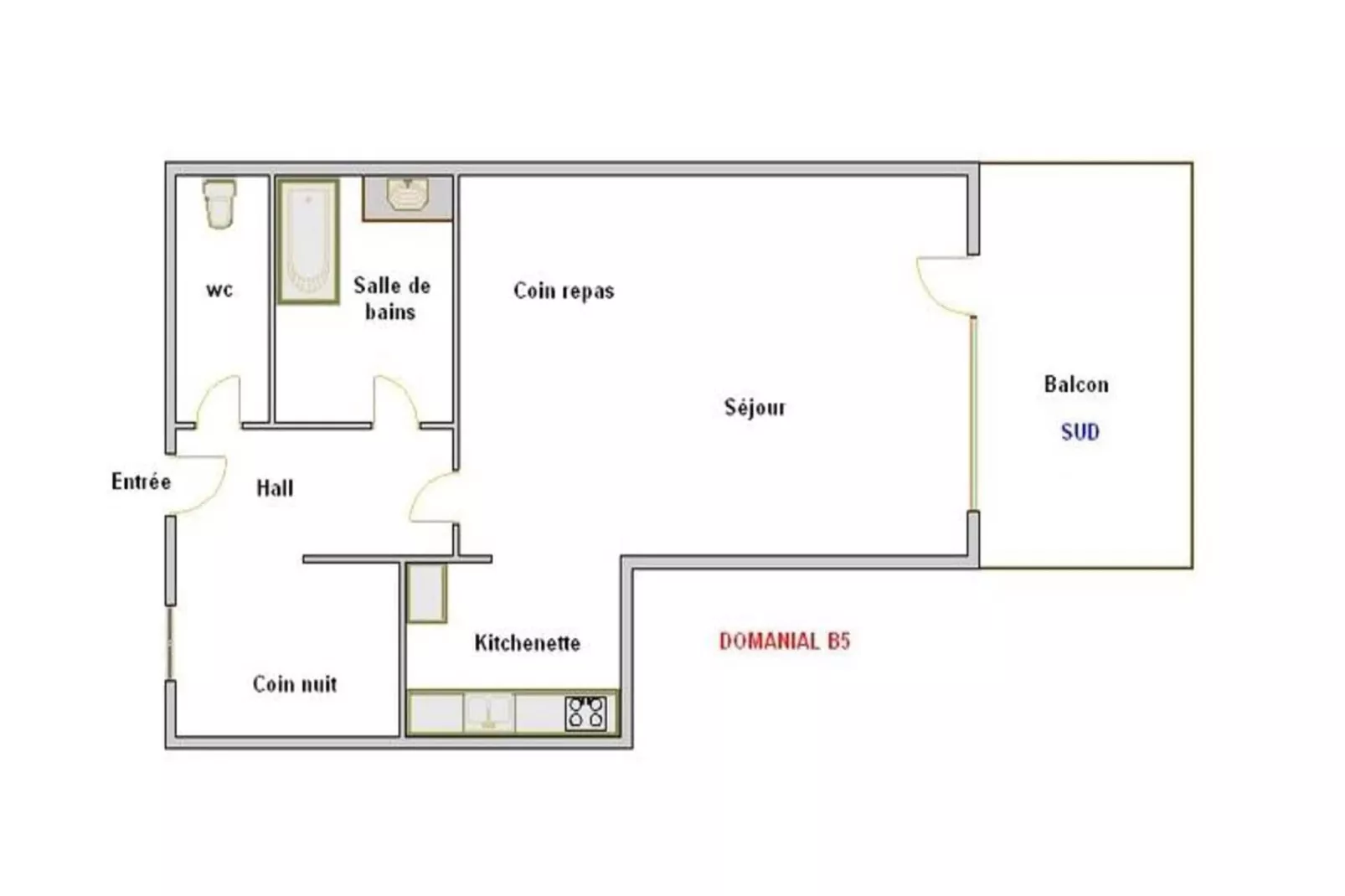 Résidence Domanial B-Buitenkant zomer