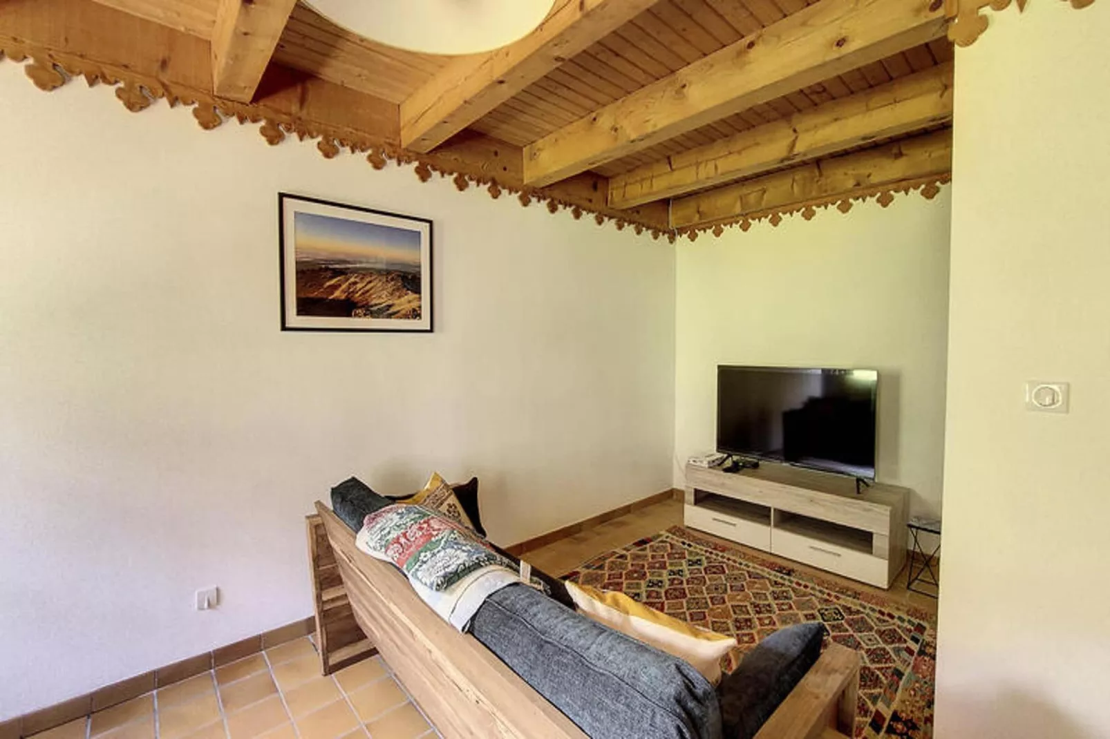 Chalets à Seytroux (Haute-Savoie)-Woonkamer