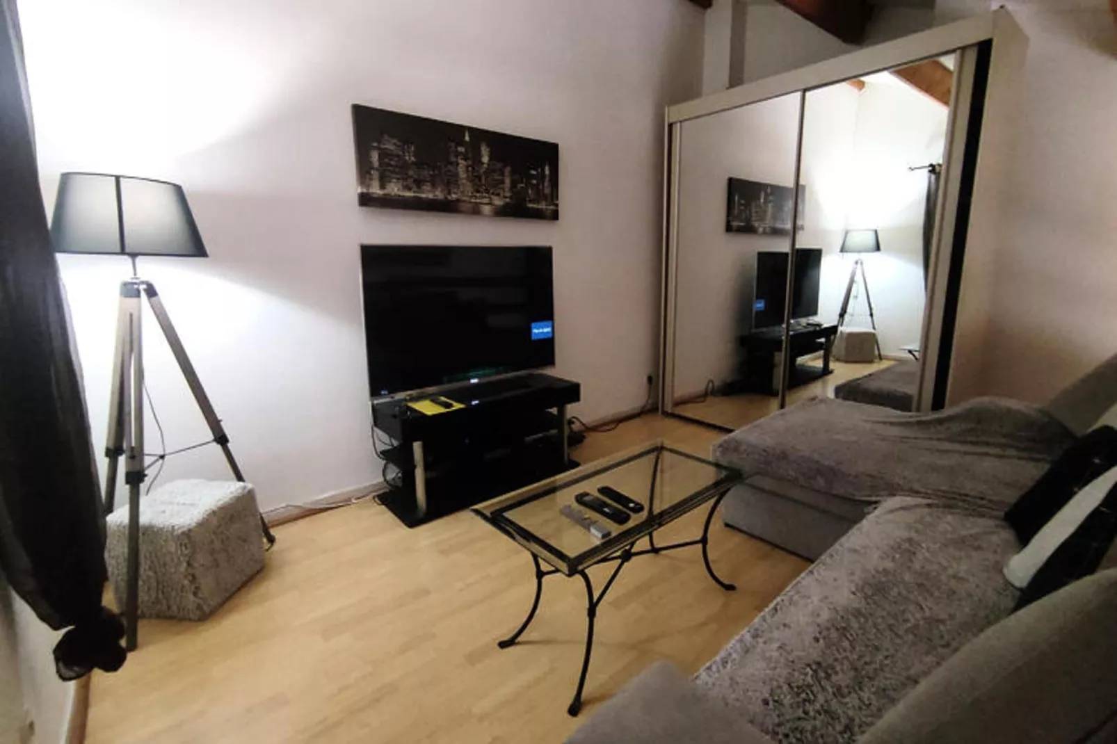 Résidence NATURISTE LA PALMERAIE-Woonkamer