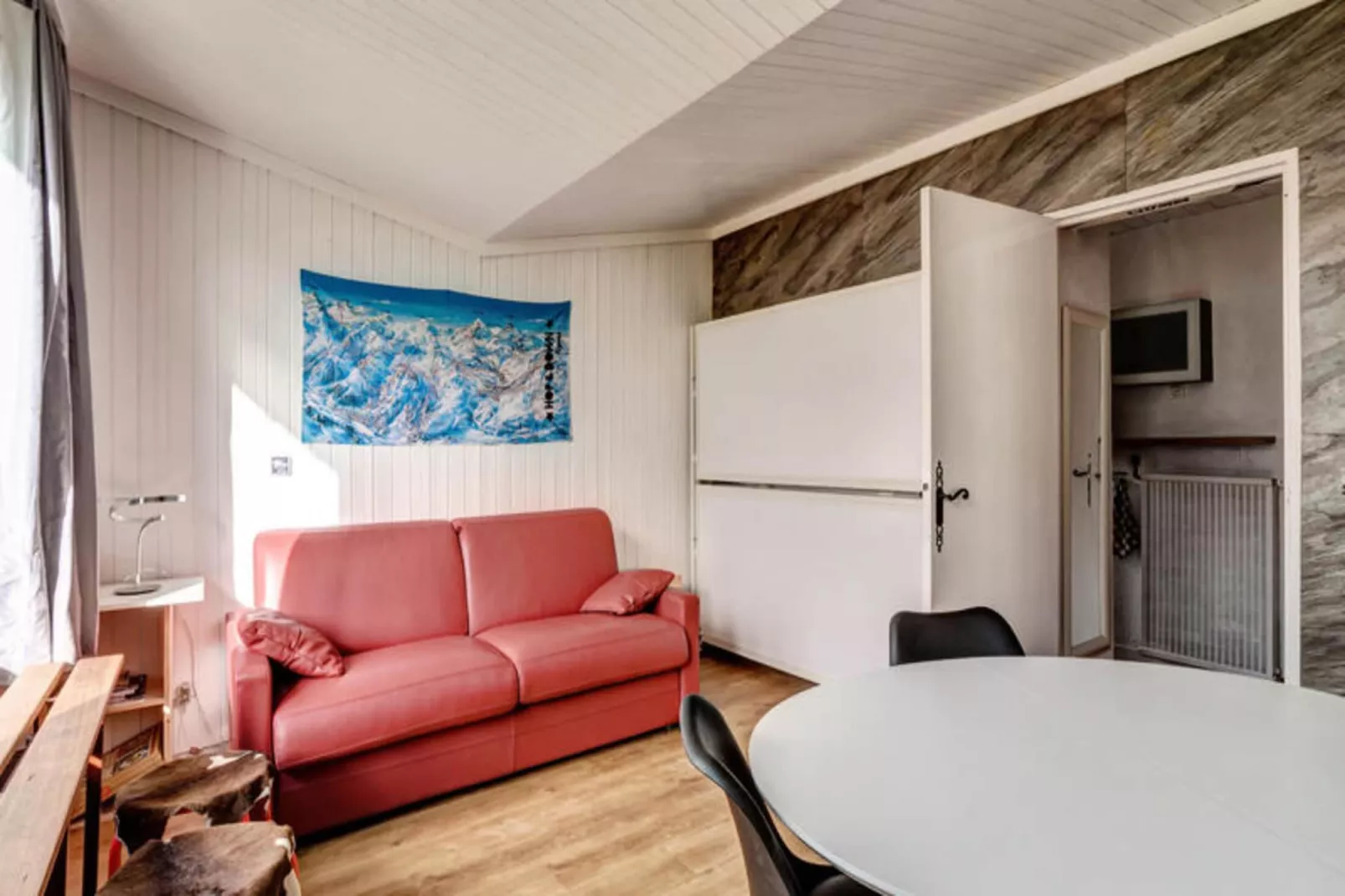 Appartement à Tignes avec accès direct aux pistes-Woonkamer