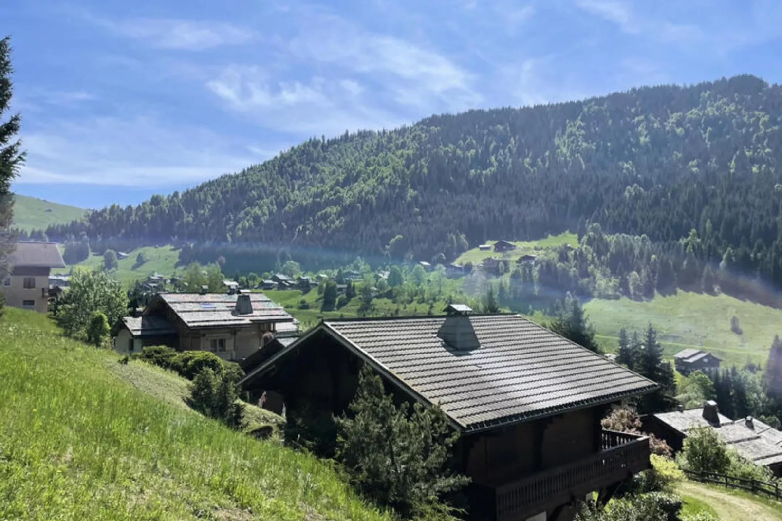 Studio à La Clusaz-Uitzicht zomer