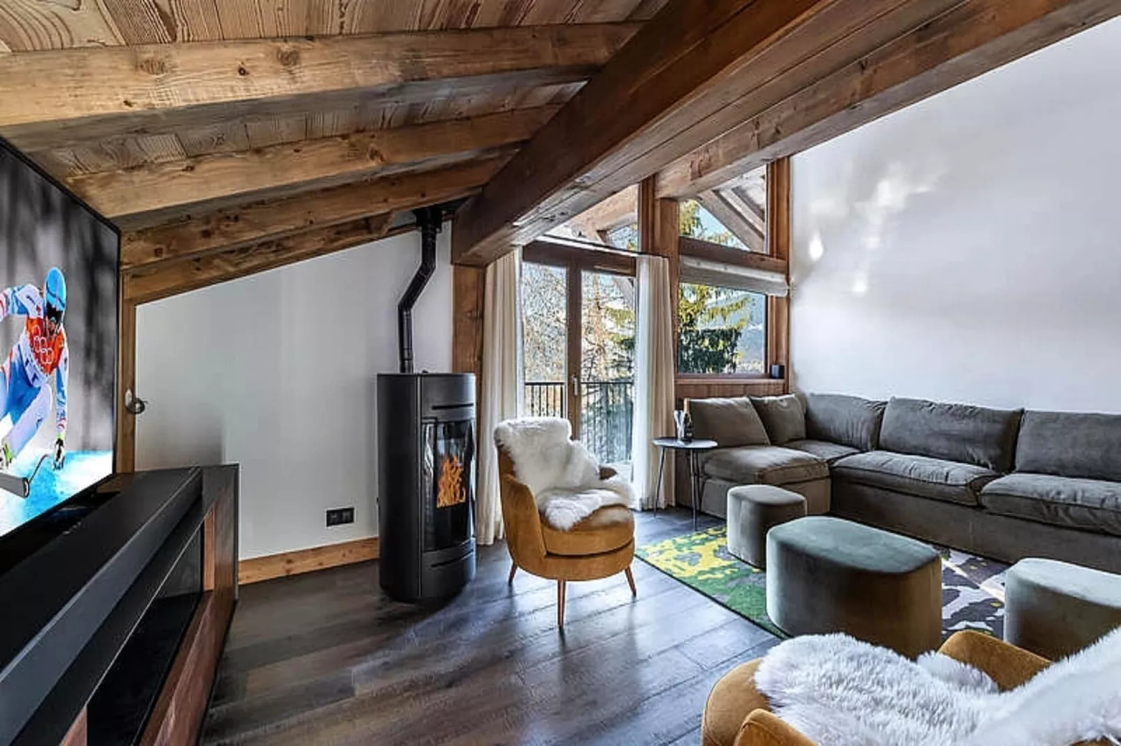 Résidence La Ferme Des Lanches-Woonkamer