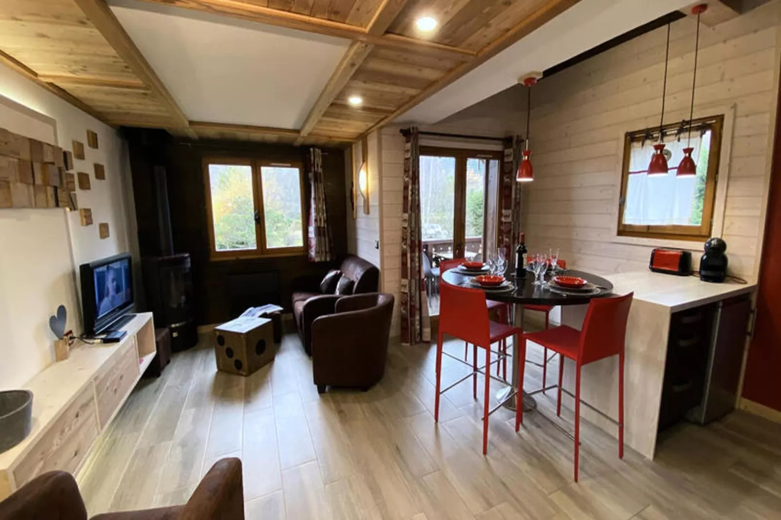 Chalets Des Bois-Woonkamer