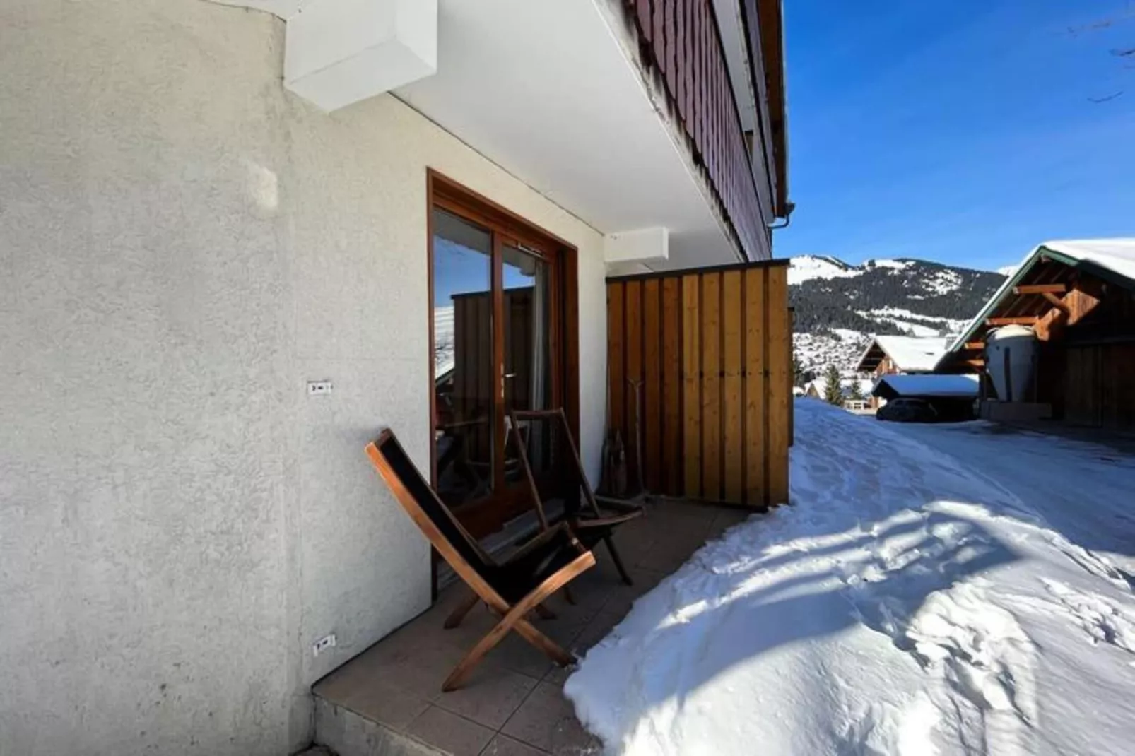 Résidence Les Balcons De Chatel-Uitzicht winter