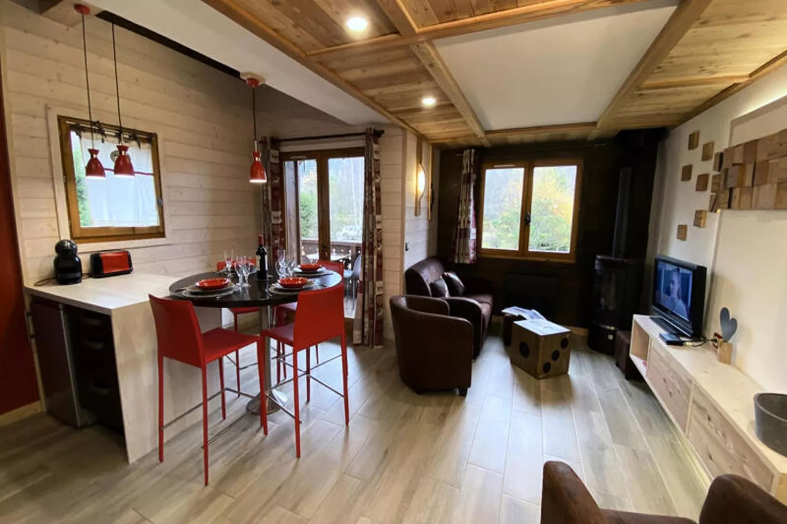 Chalets Des Bois-Woonkamer