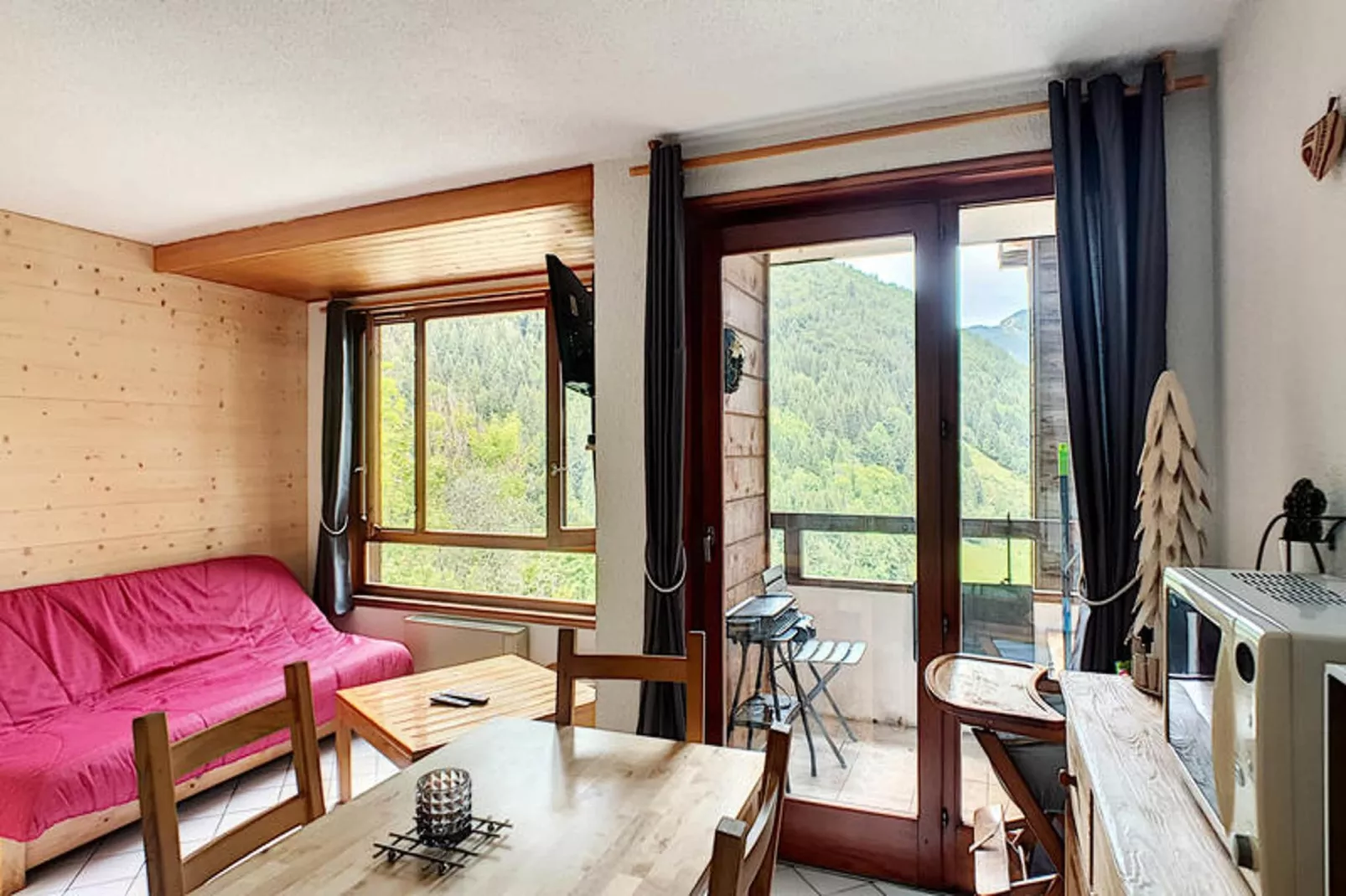 Appartements à Saint Jean d'Aulps-Woonkamer