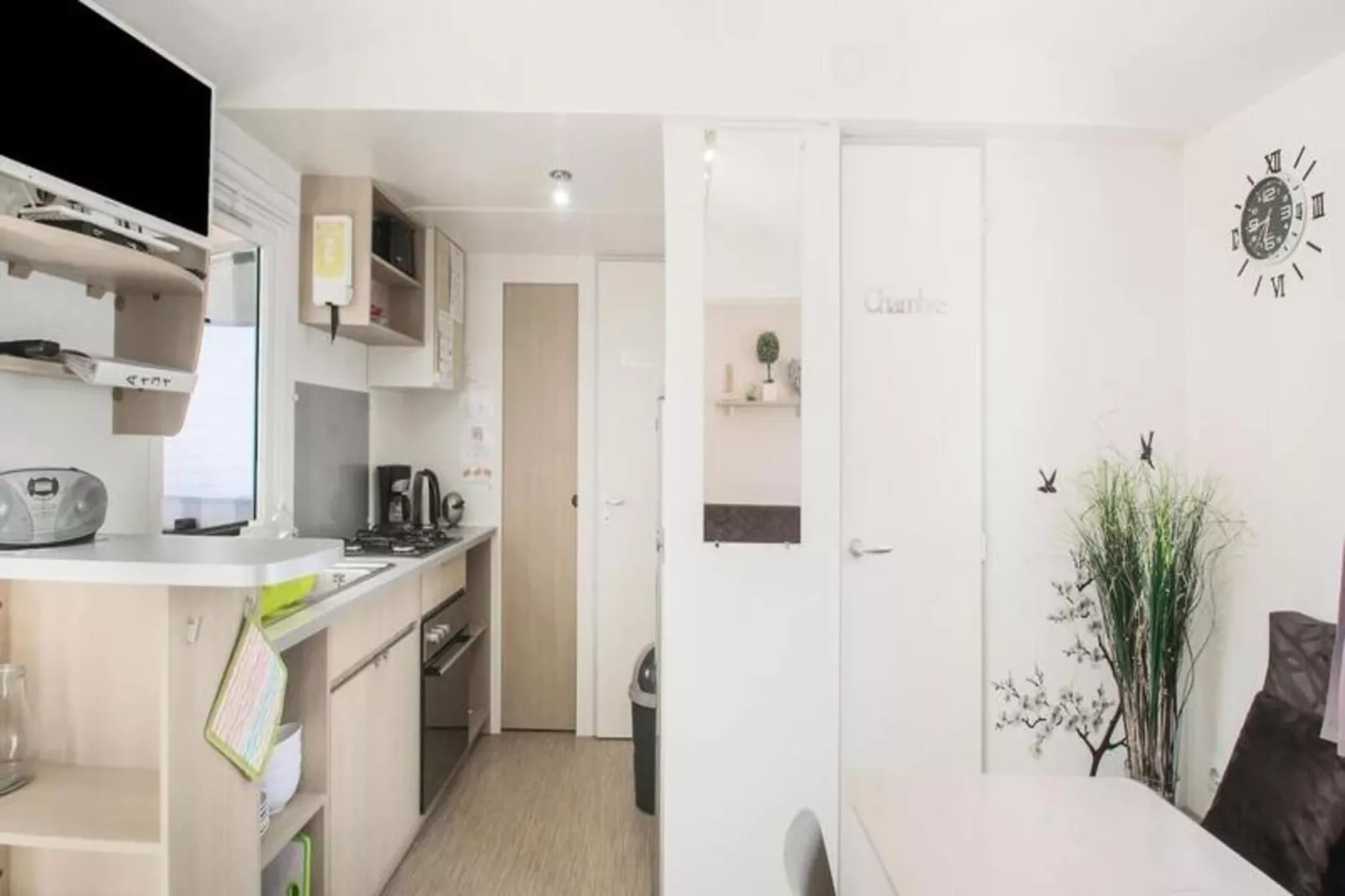 Mobil-home 6 pers. avec accès piscine et complexe aquatique-Buitenkant zomer