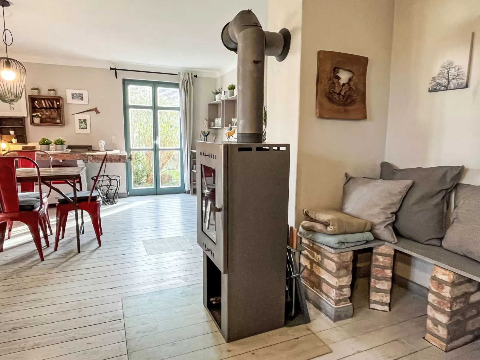 Reetgedecktes Ferienhaus Seelchen-Binnen