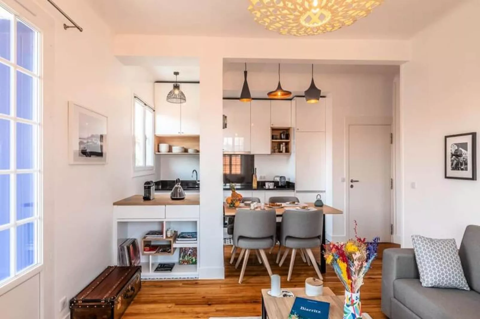 Superbe Appartement Plein De Charme Avec Balcon, 2ch, &agrave; 5min De La Plage-Keuken