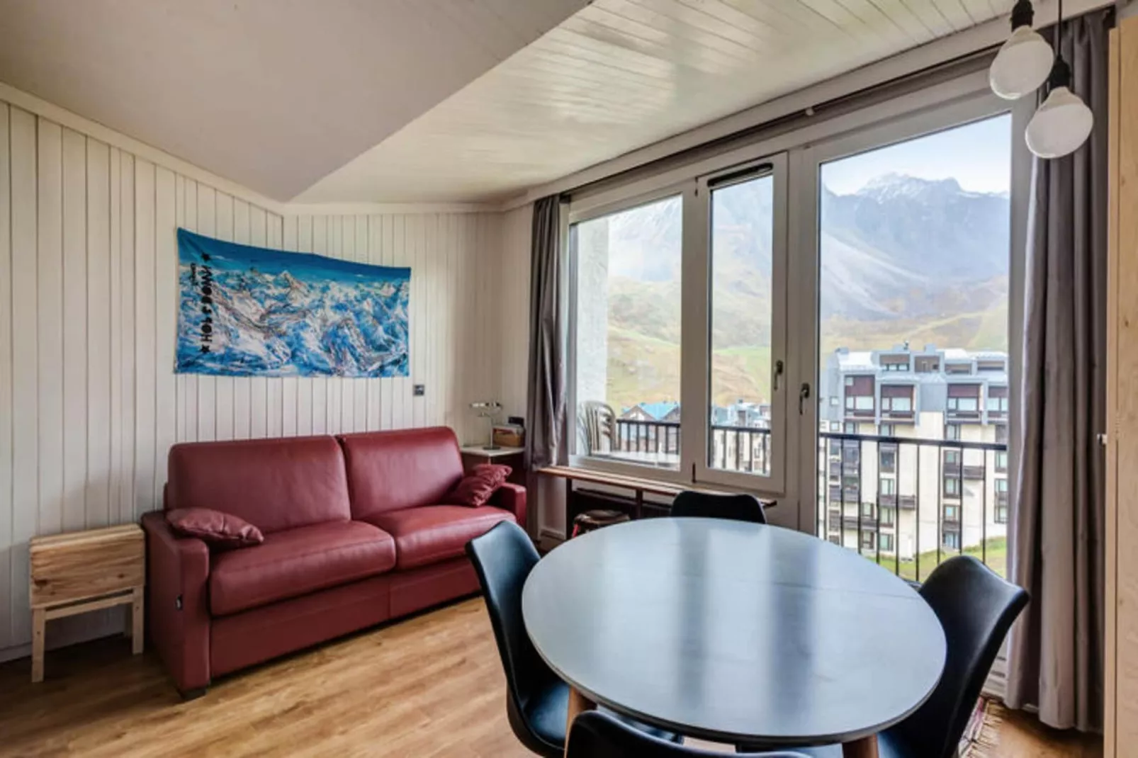 Appartement à Tignes avec accès direct aux pistes-Woonkamer