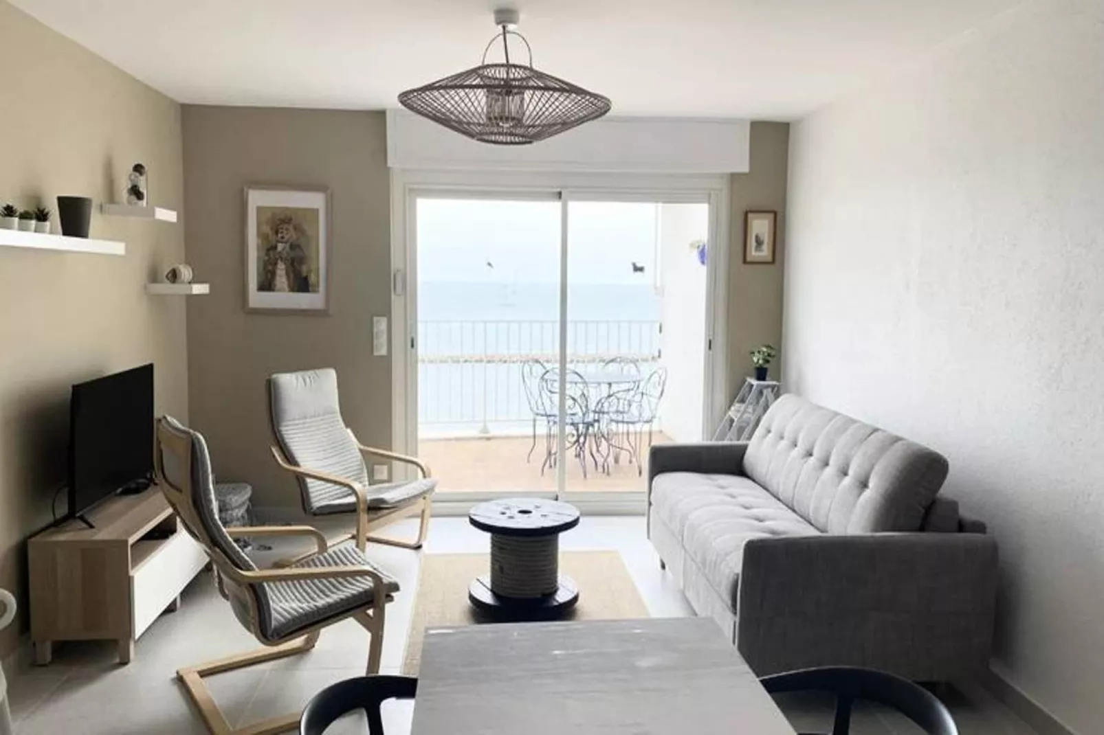 Résidence "mar E Souleu"-Woonkamer