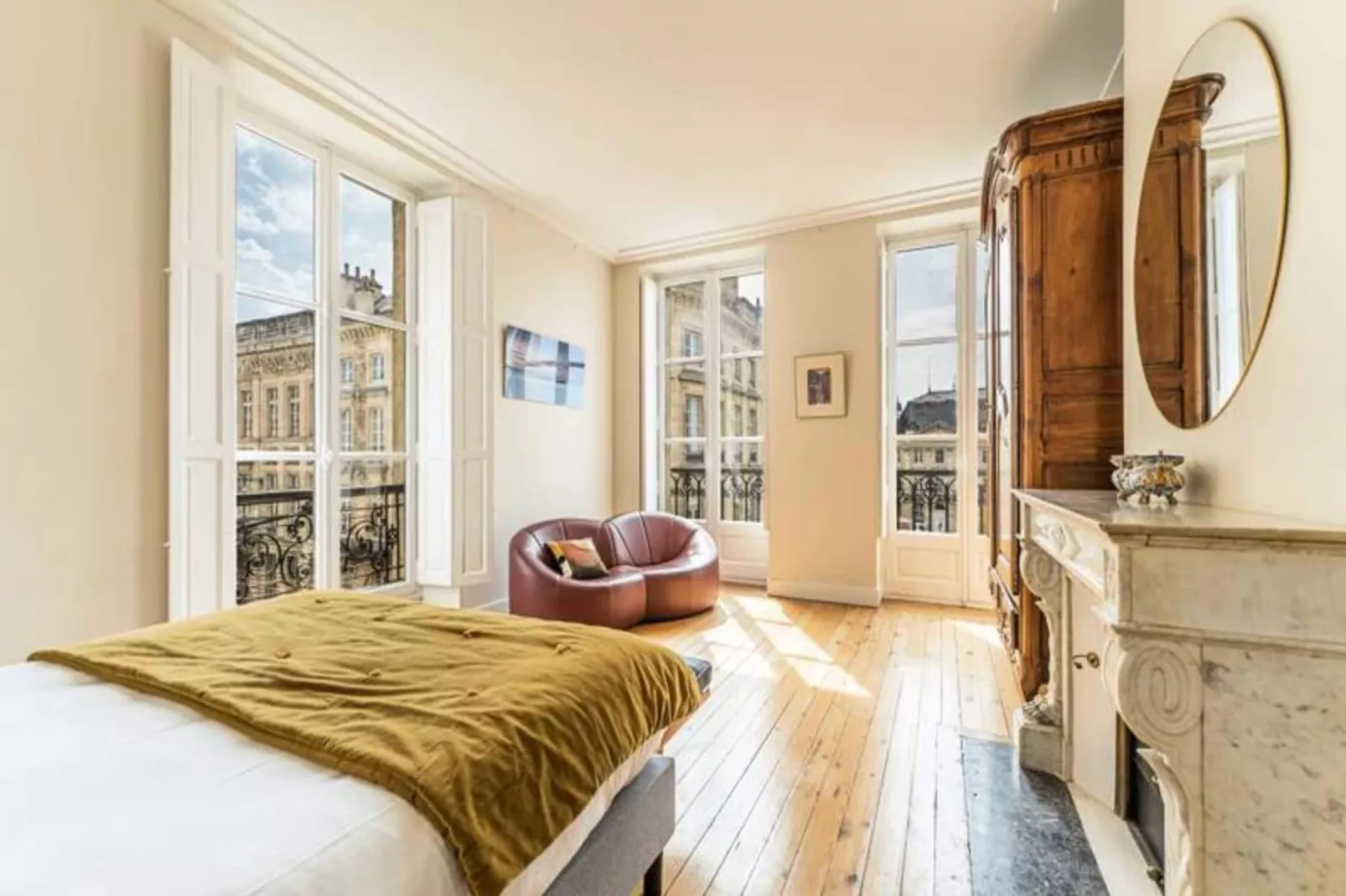 Appartement Prestations Haut Standing Avec Vue Sur La Place De La Bourse-Slaapkamer