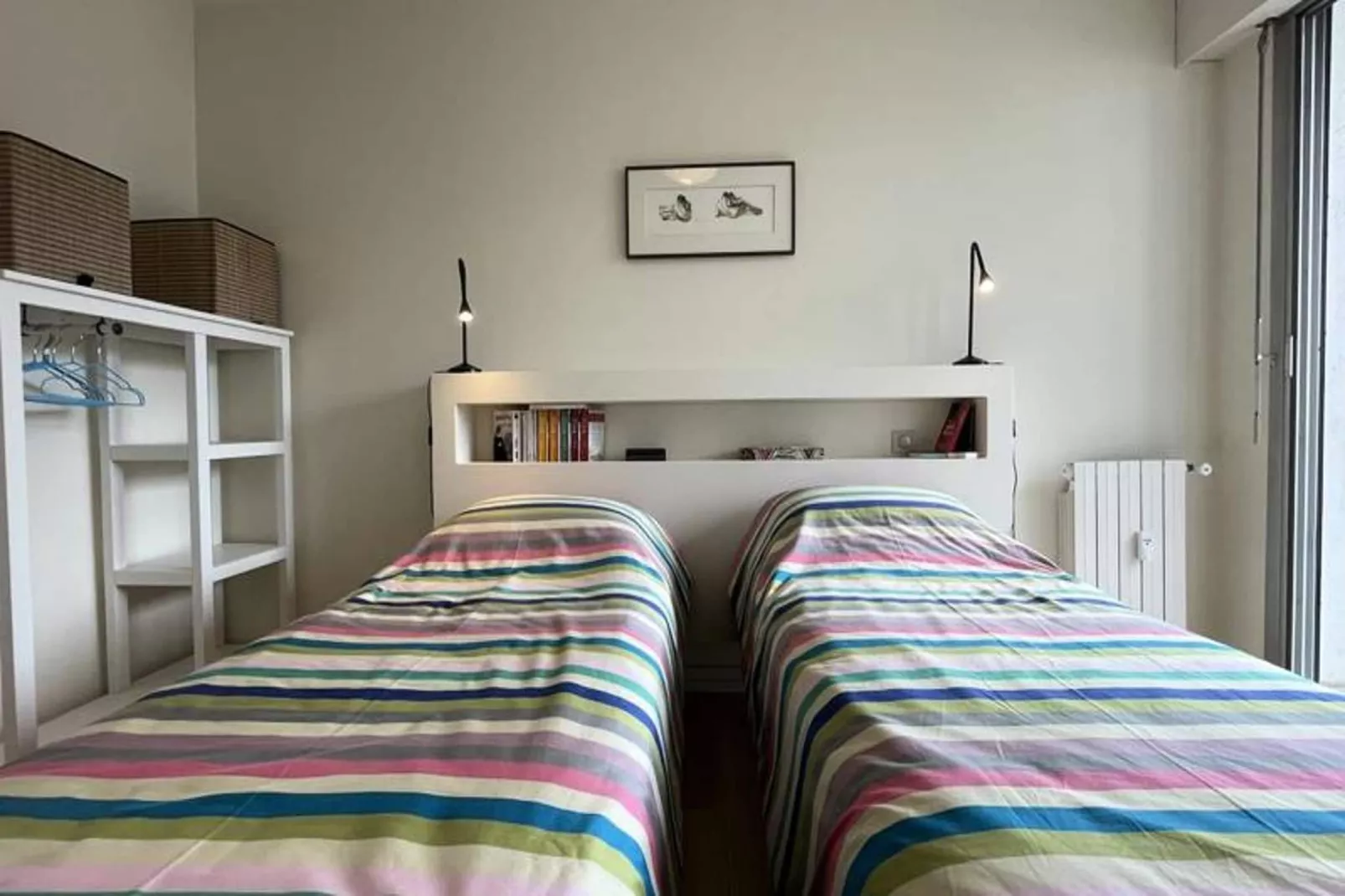 Superbe Appartement Avec Balcon, Garage, 3ch, &agrave; 5min De La Plage-Slaapkamer