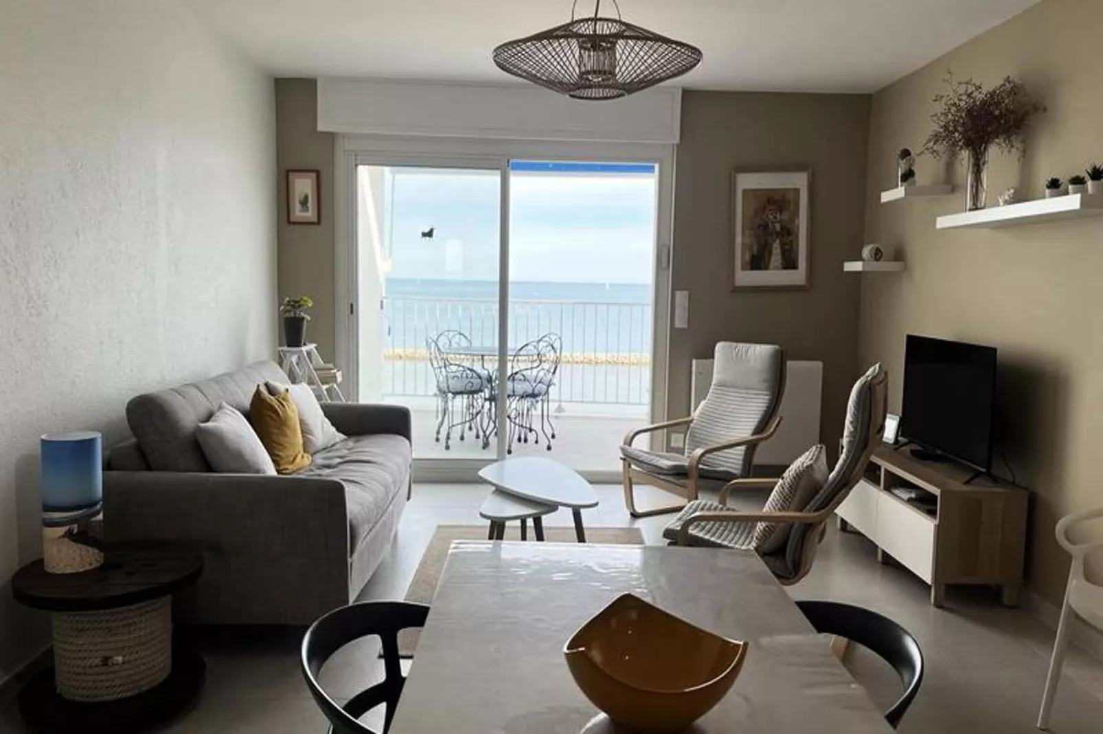 Résidence "mar E Souleu"-Woonkamer