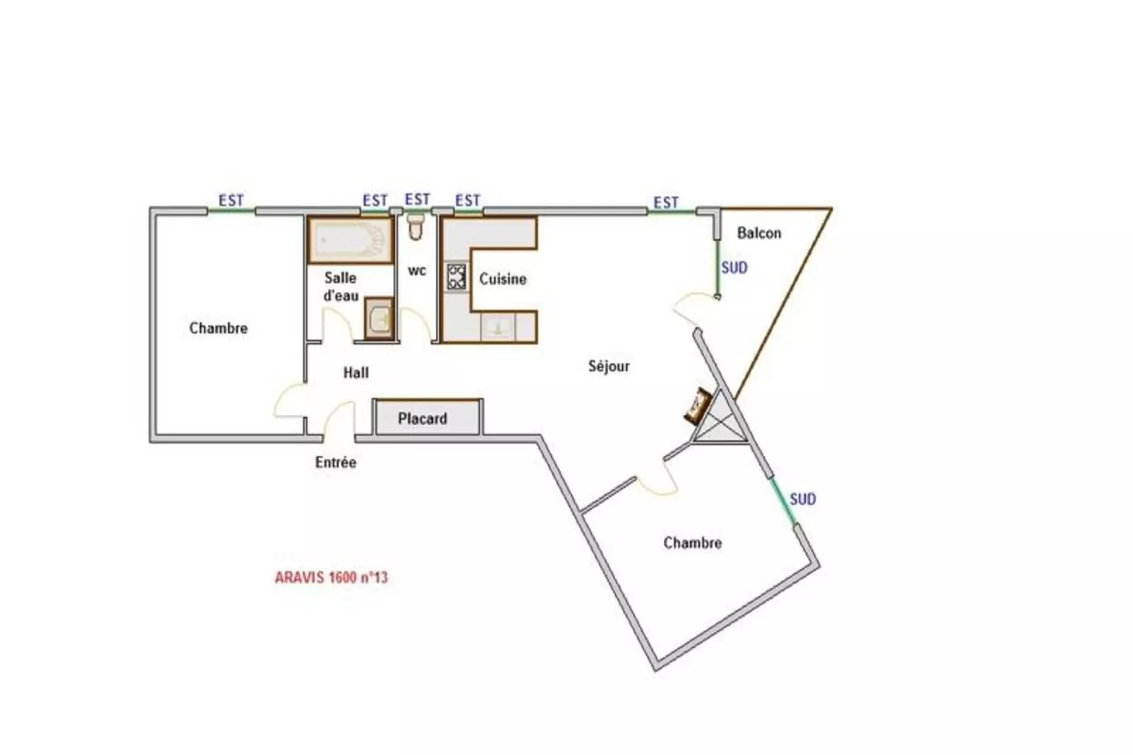 Résidence Aravis 1600 - Slaapkamer