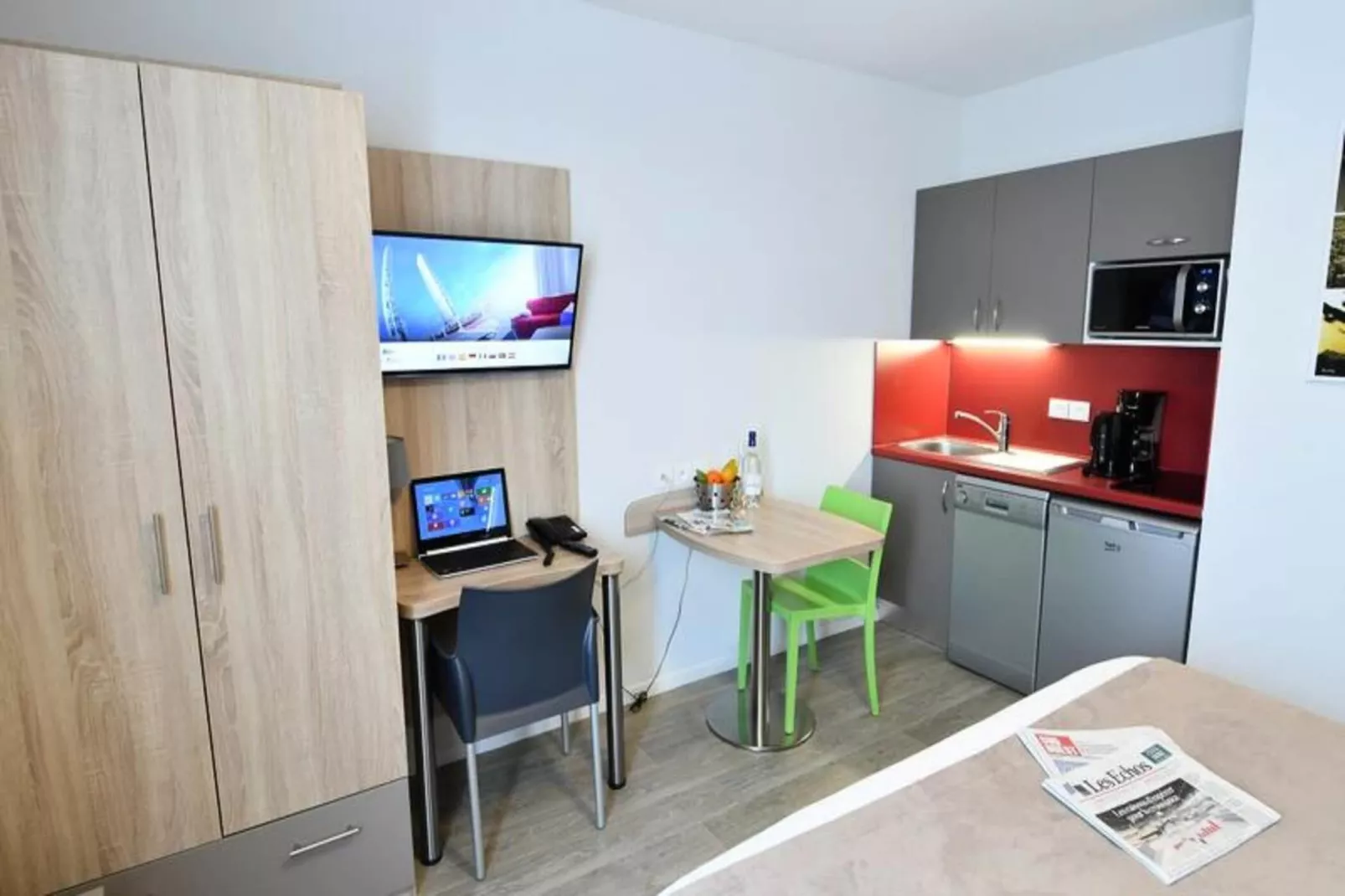 Appart'Hôtel Mer & Golf Bordeaux Bassins à Flot***-Keuken