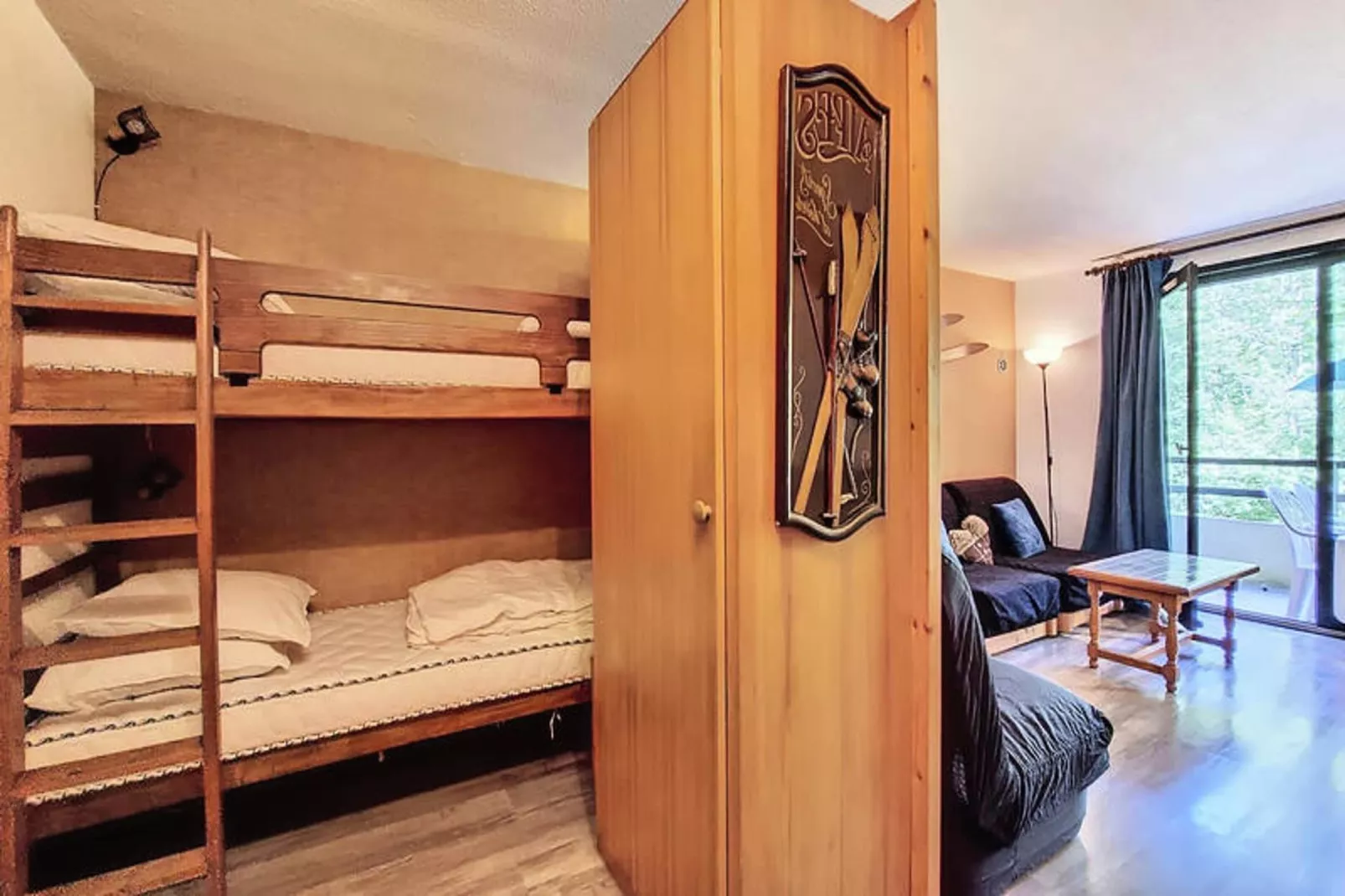 Studio à Saint Jean d'Aulps-Slaapkamer