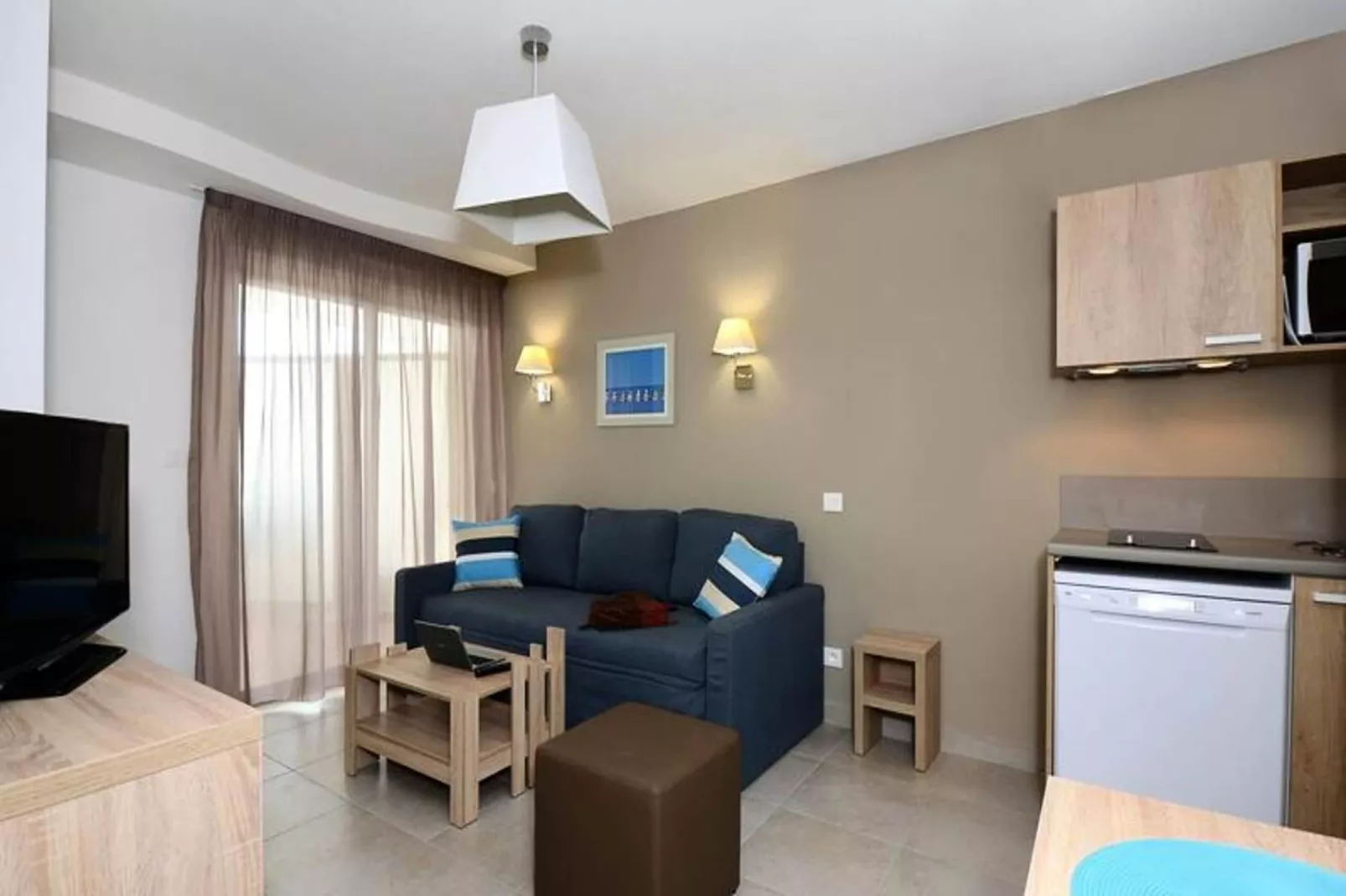 Résidence Odalys Le Lotus Blanc ***-Woonkamer