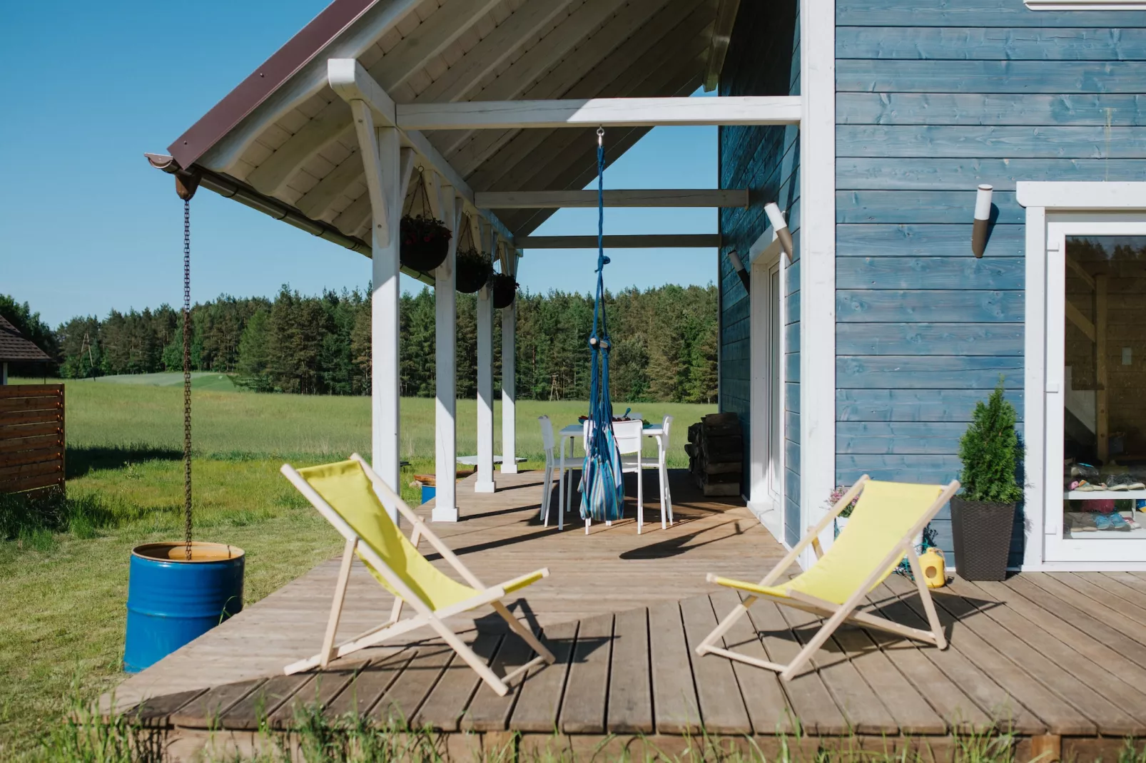 Grey heron-Terrasbalkon