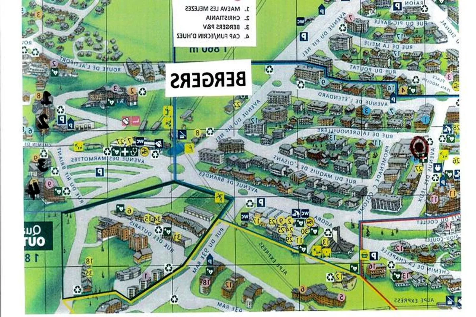 Résidence Christiania-Gebied winter 5km