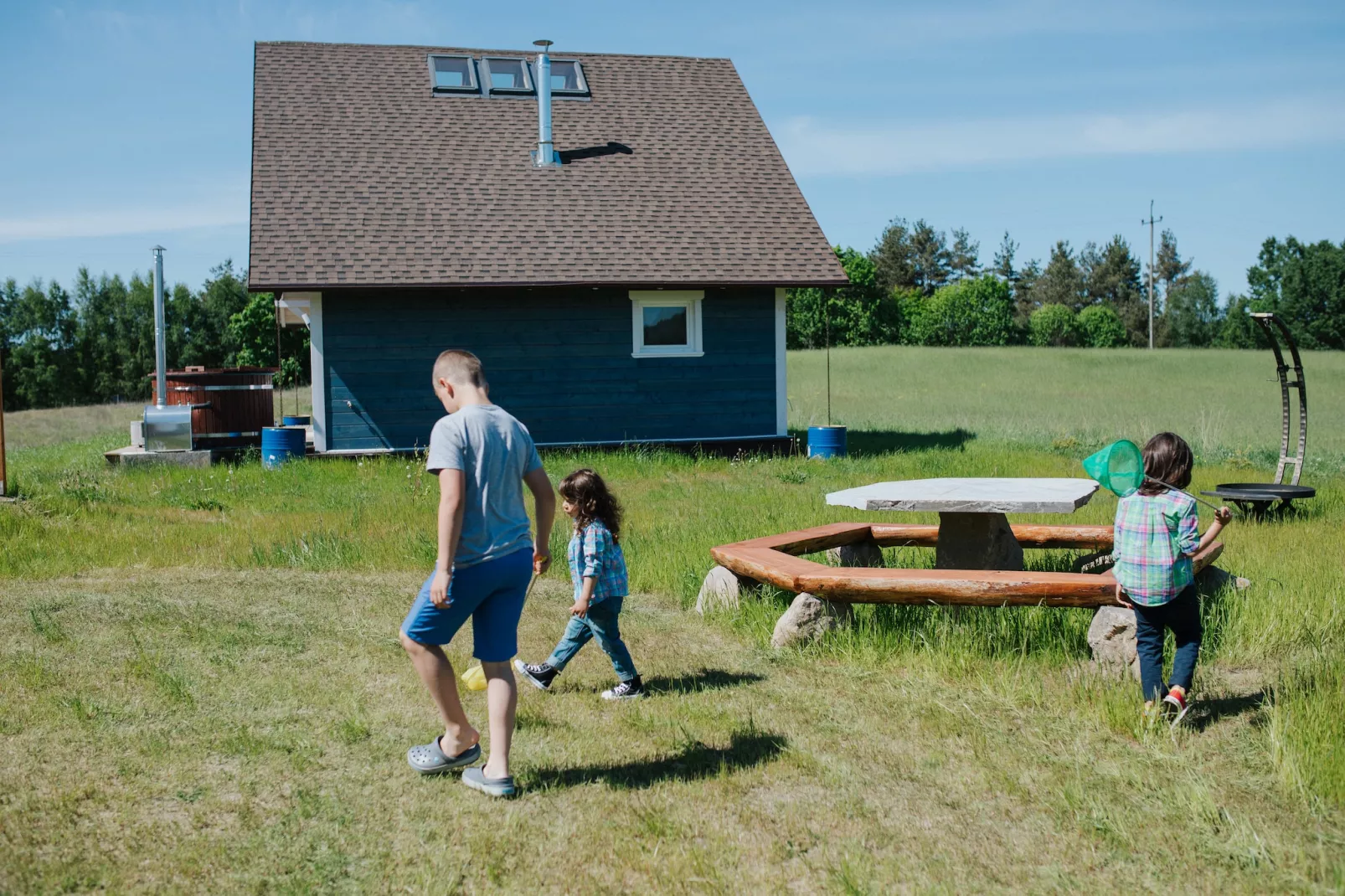 Grey heron-Tuinen zomer