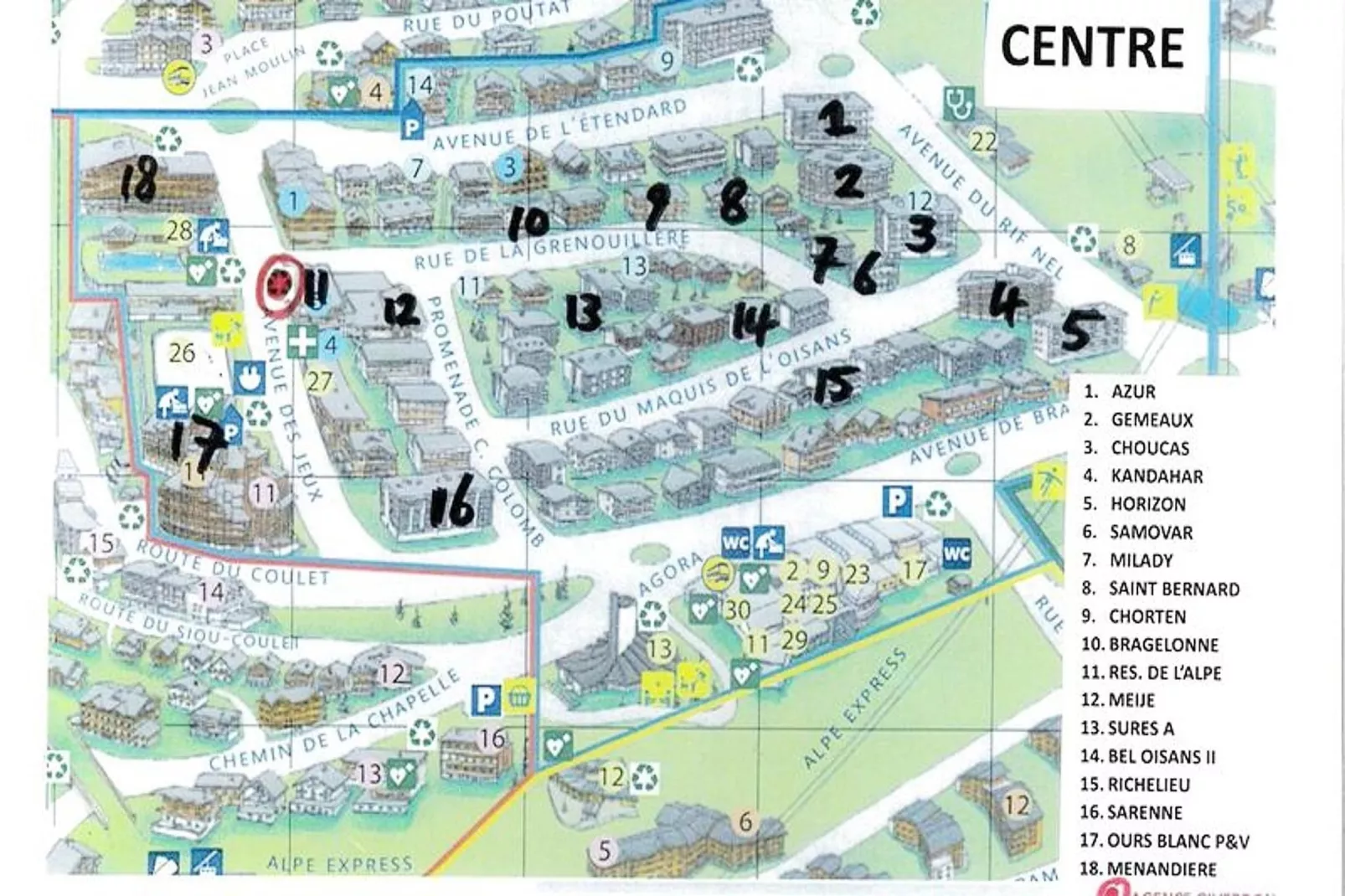 Résidence Menandiere-Faciliteiten