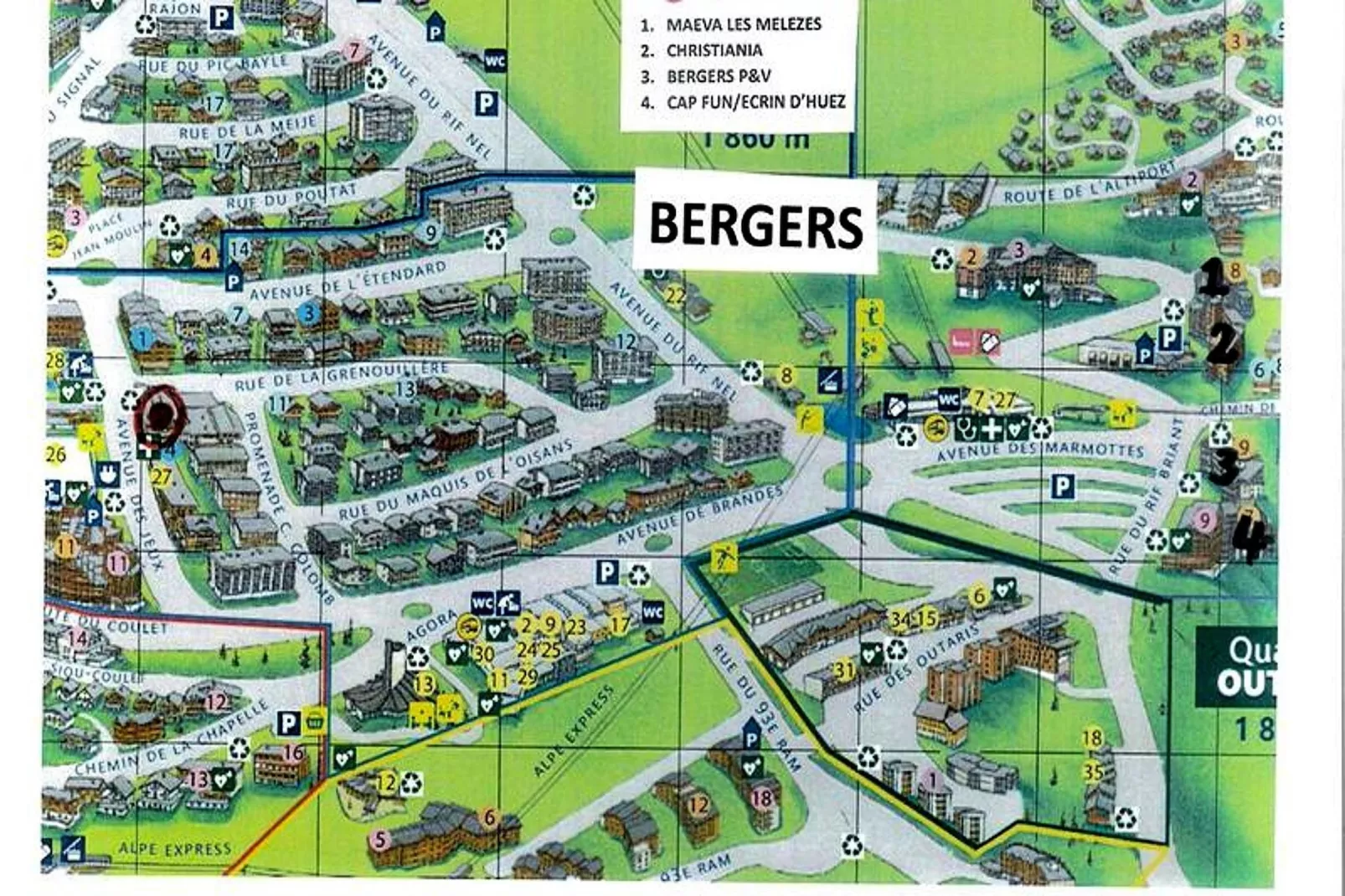 Résidence Christiania-Gebied winter 5km