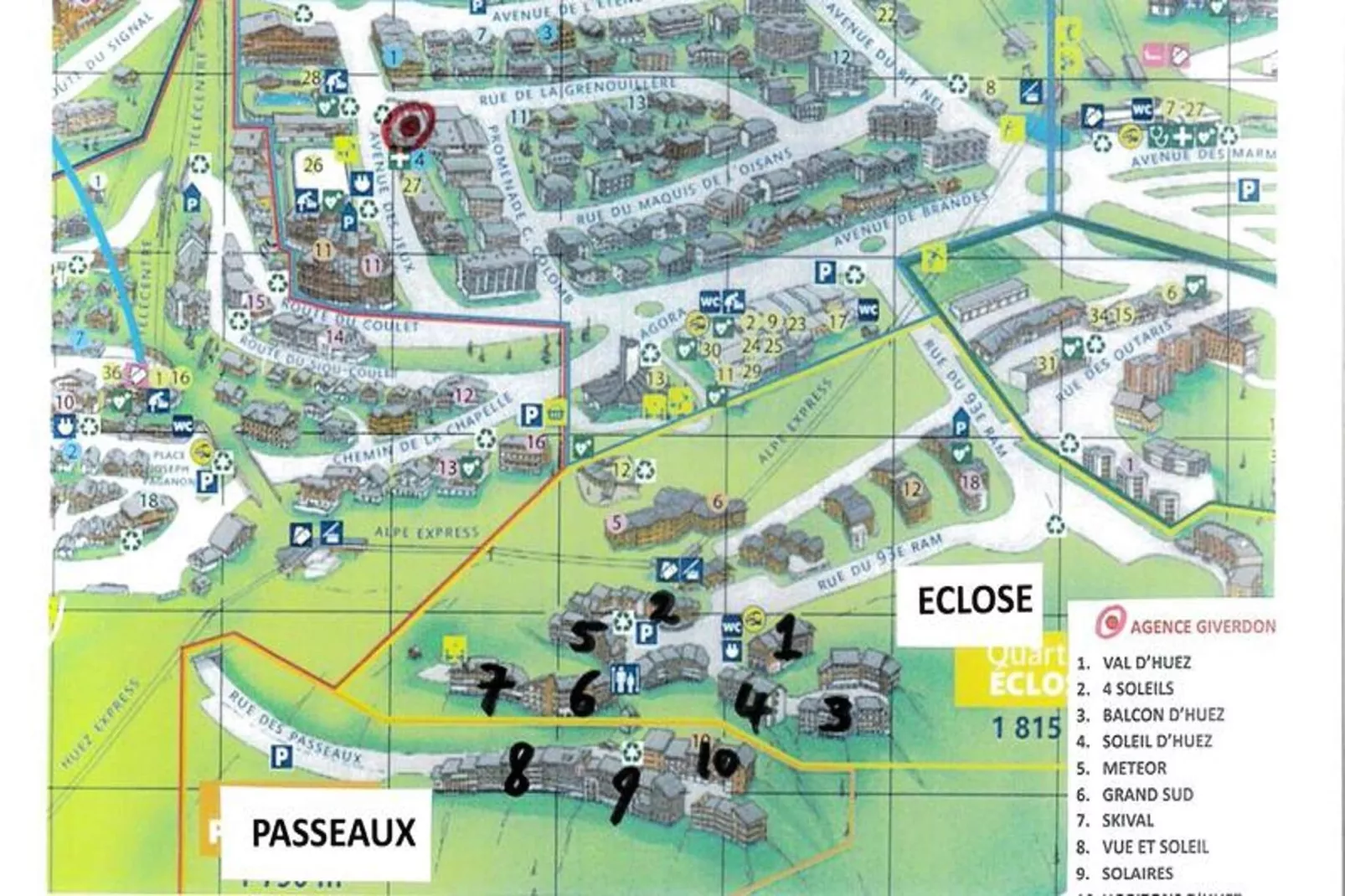 Résidence Balcons D'huez - Gebieden zomer 20km