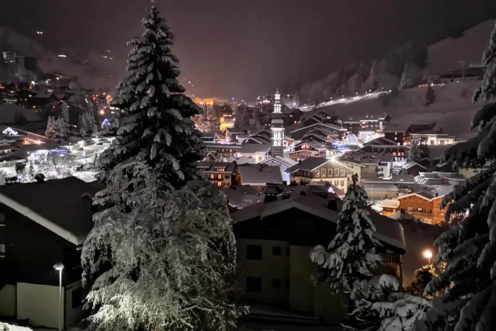 Appartements à La Clusaz-Uitzicht winter