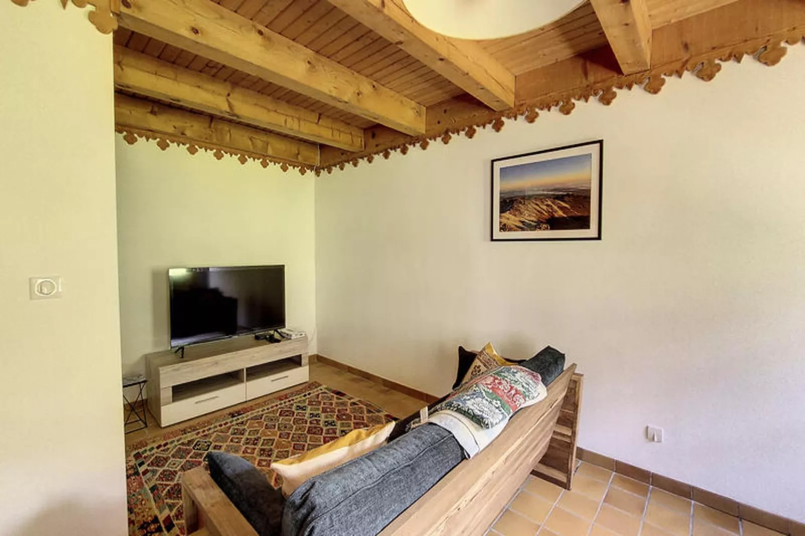 Chalets à Seytroux (Haute-Savoie)-Woonkamer