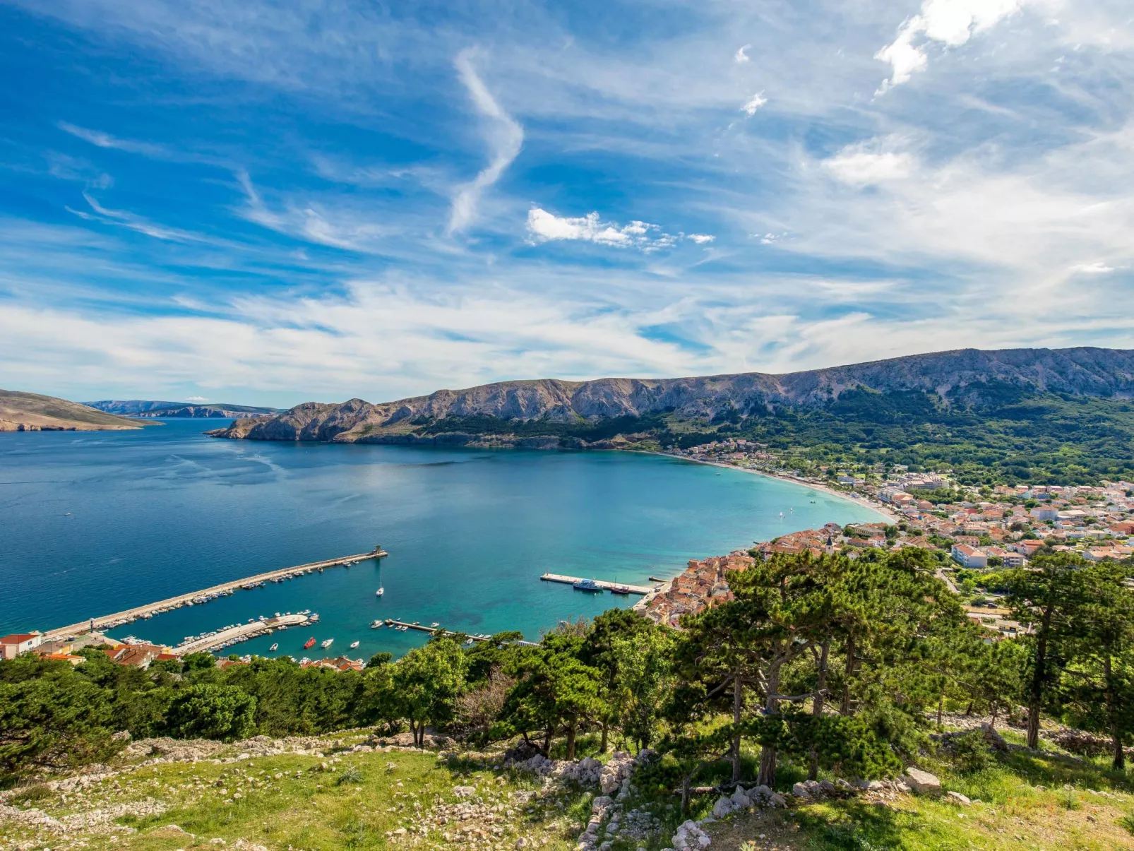 Appartement in Baška mit Grill - Omgeving