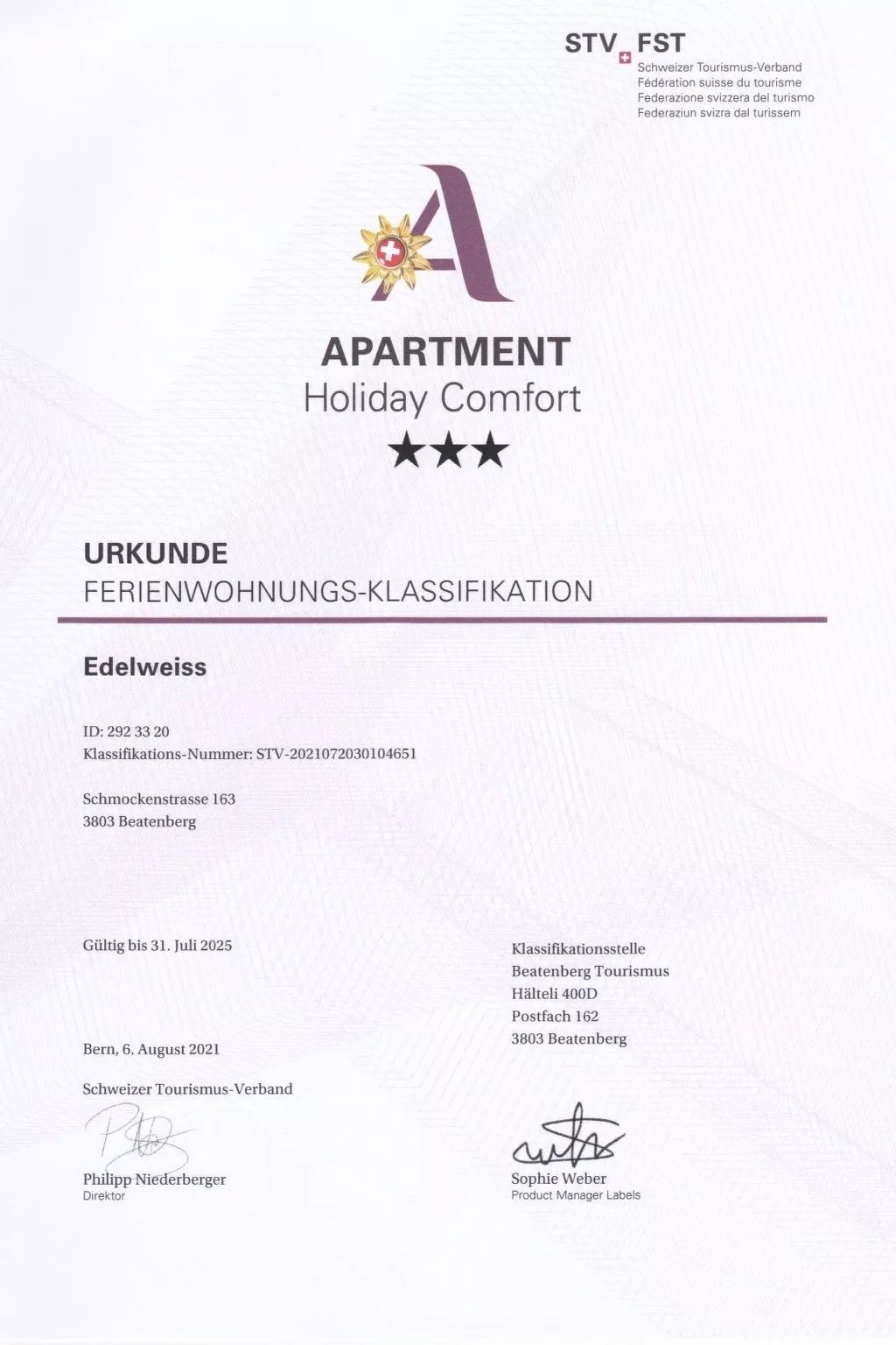 Wohnung Edelweiss direkt in 4 Sterne Hotel