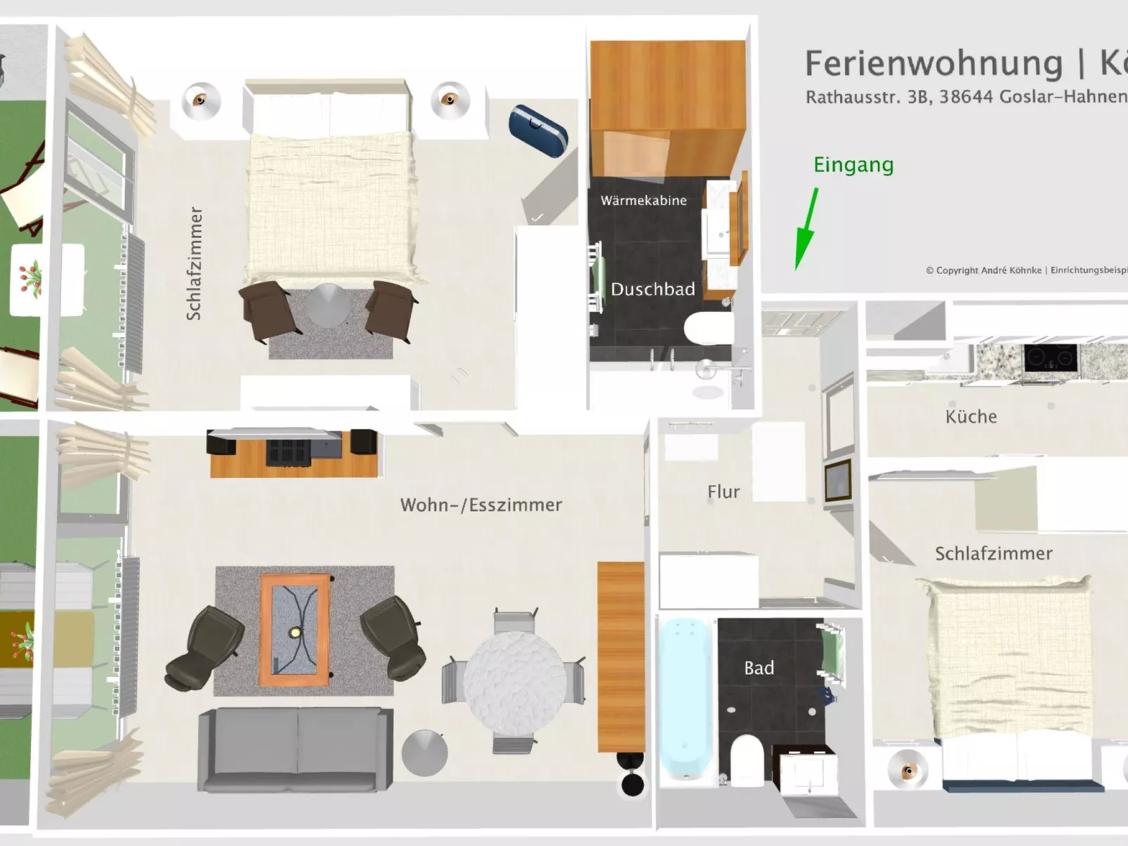 Ferienwohnung mit Infrarotwärmekabine-Binnen