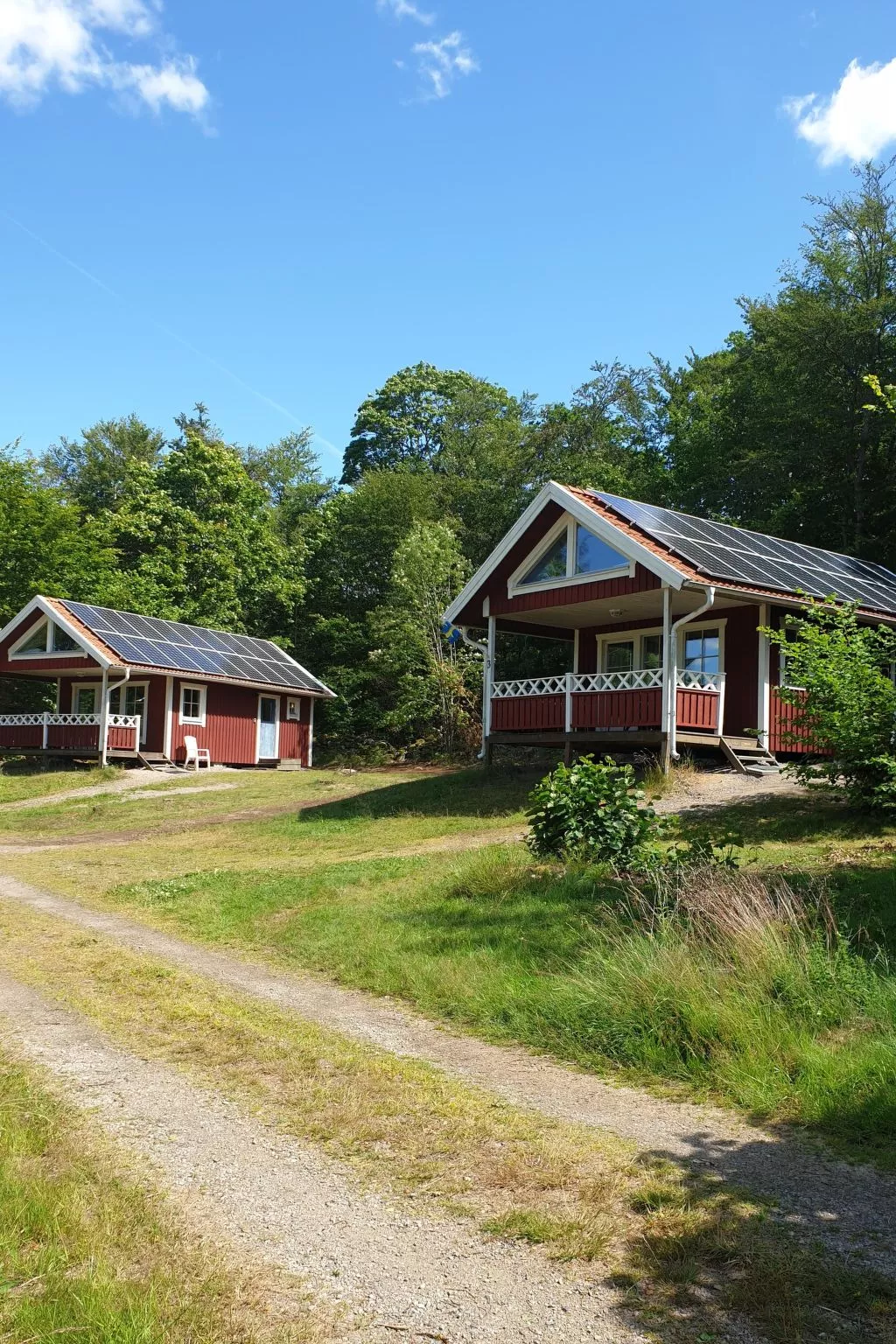 Holzhaus mit überdachter Terrasse