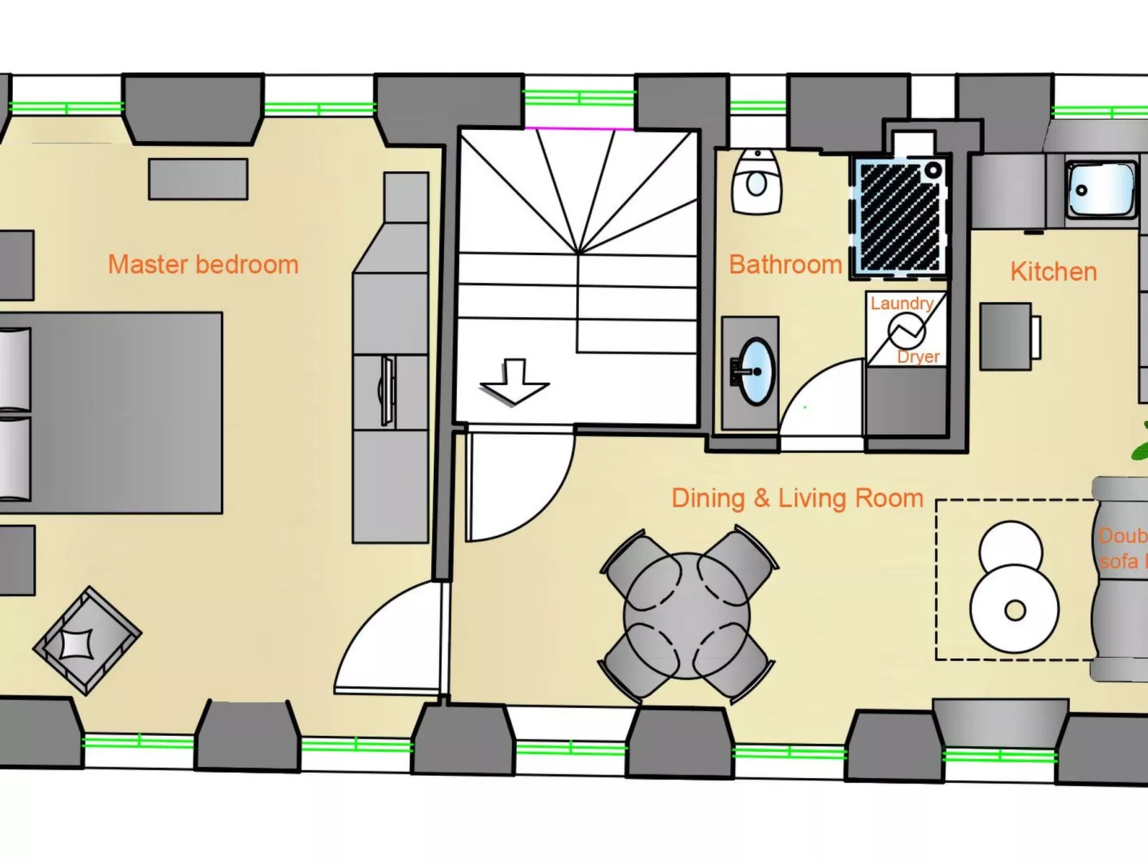 Palazzino Leone - Korfu Altstadt Deluxe Wohnung-Binnen