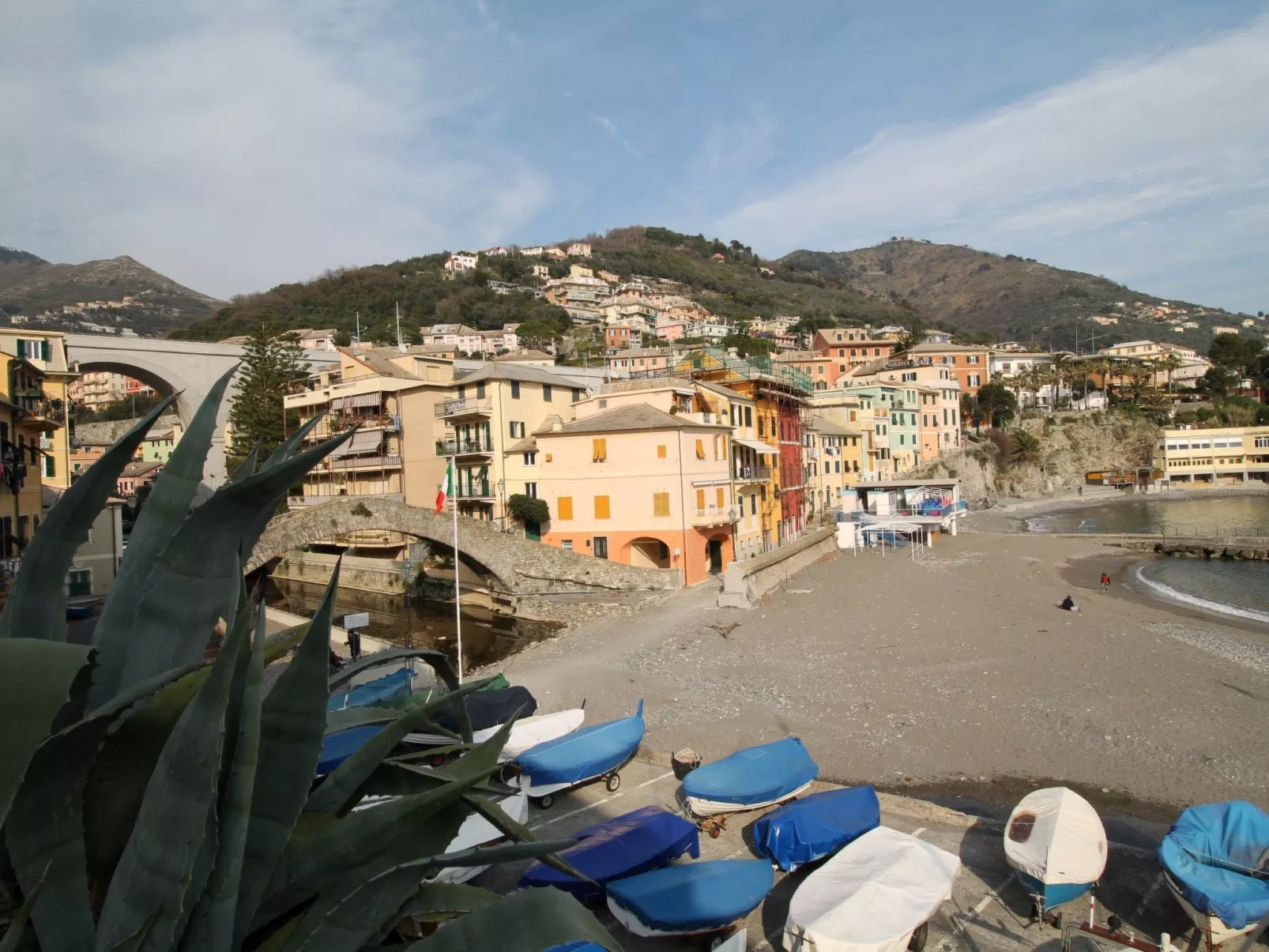 Gemütliche Wohnung in Bogliasco mit Schöner Terrasse und Panoramablick-Buiten